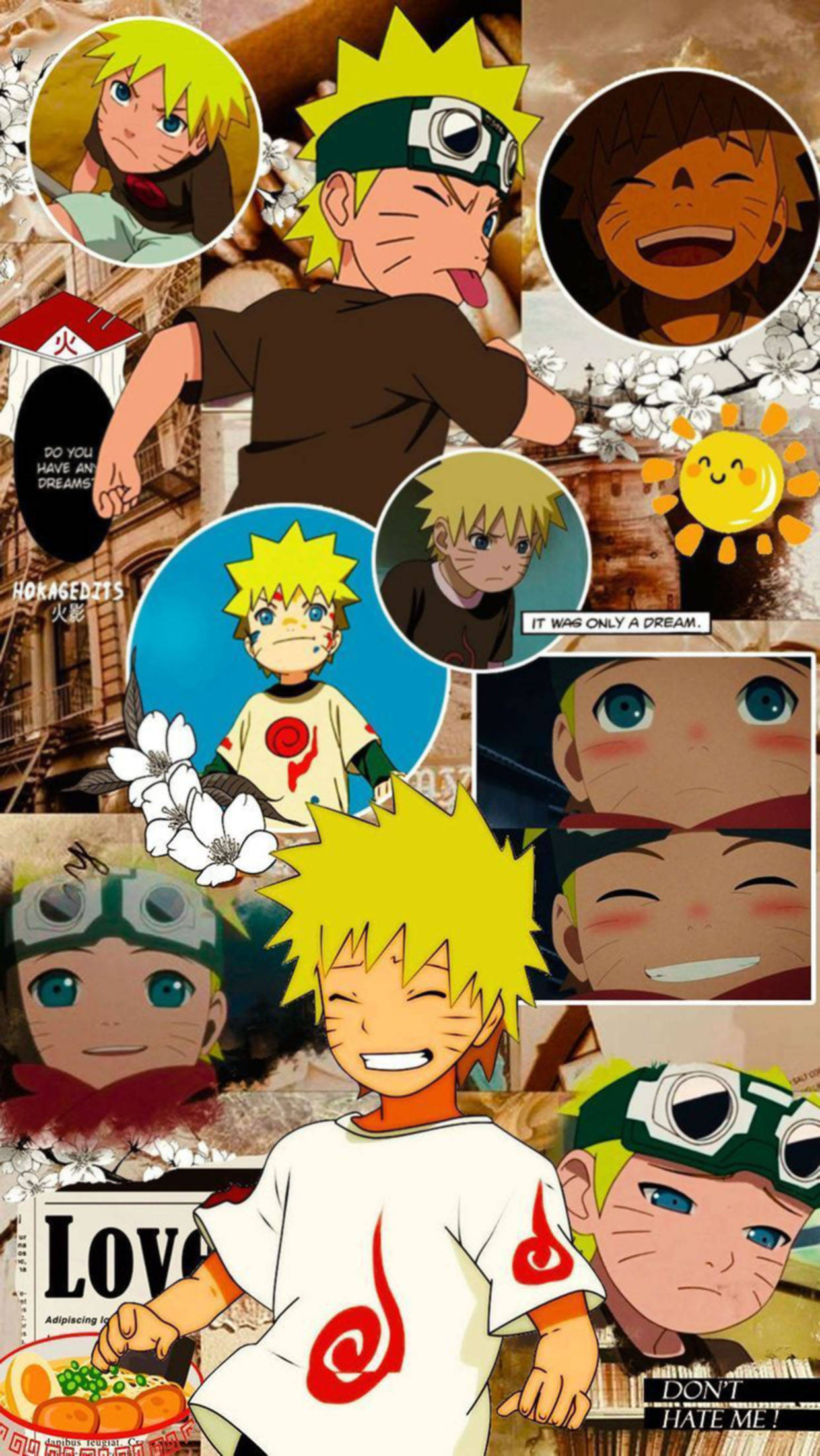 Oulike Naruto Collage Muurpapier