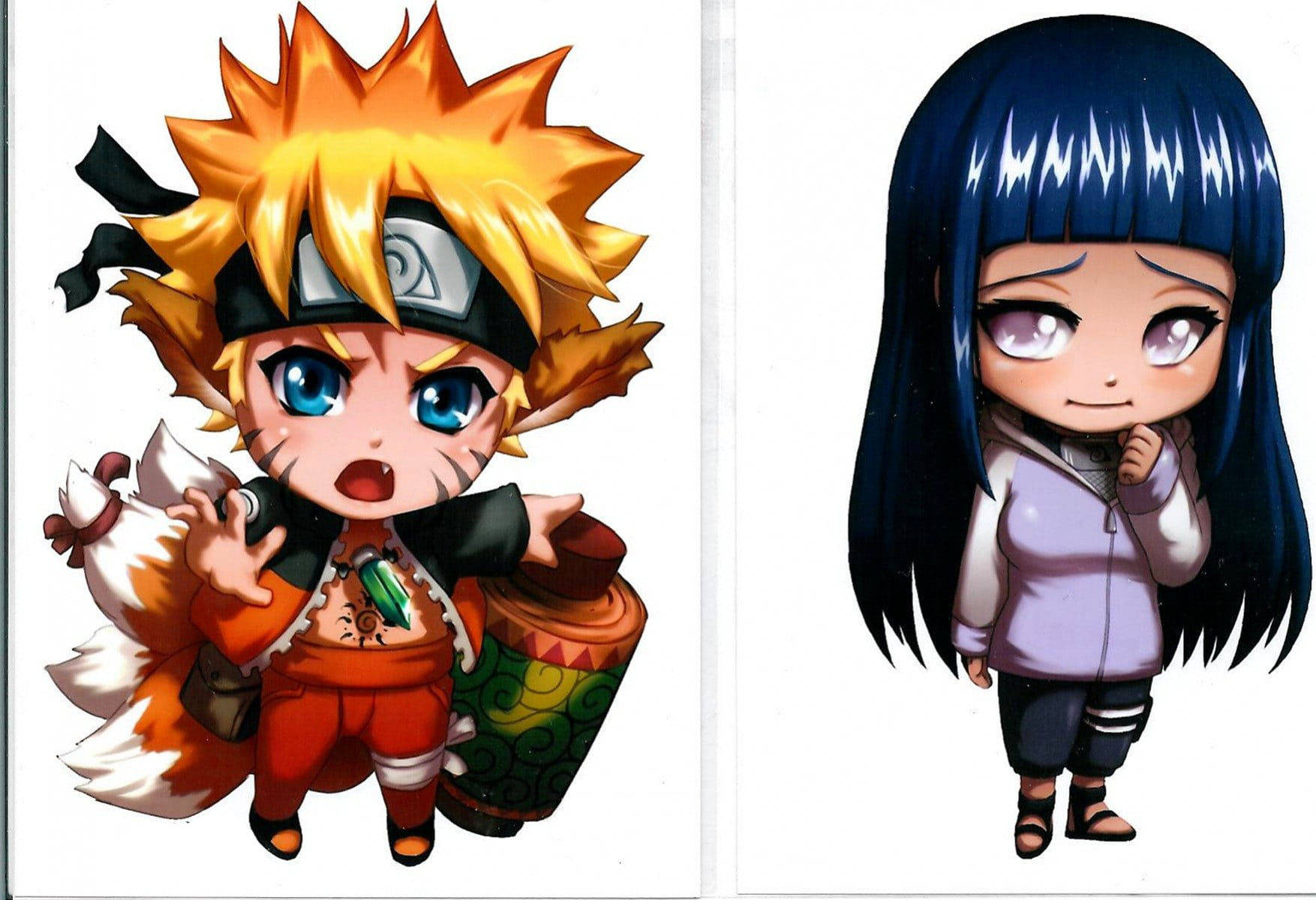 Oulike Naruto en Hinata Digitale Kuns Muurpapier
