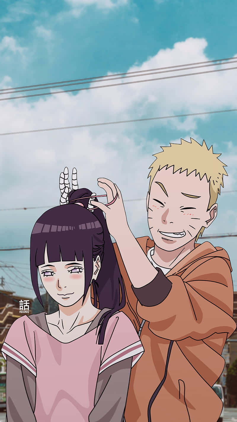 Oulike Naruto en Hinata Hare Muurpapier