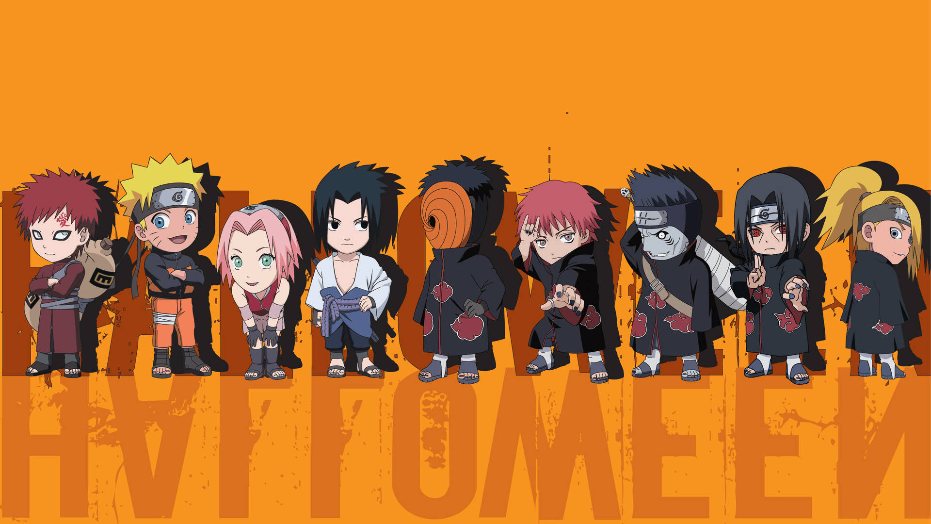 Oulike Naruto Halloween-kuns Muurpapier