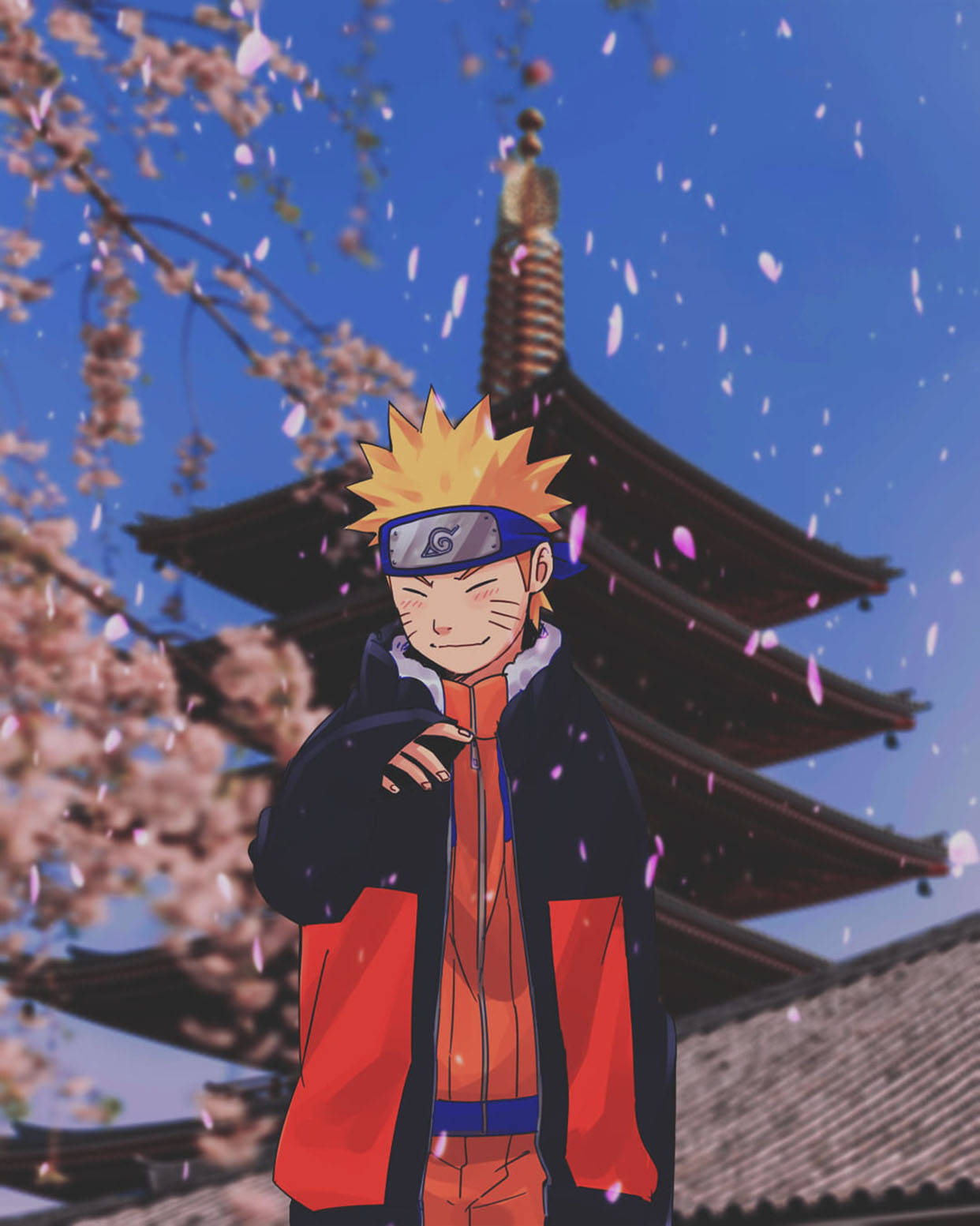 Oulike Naruto Japannese Tempel Muurpapier