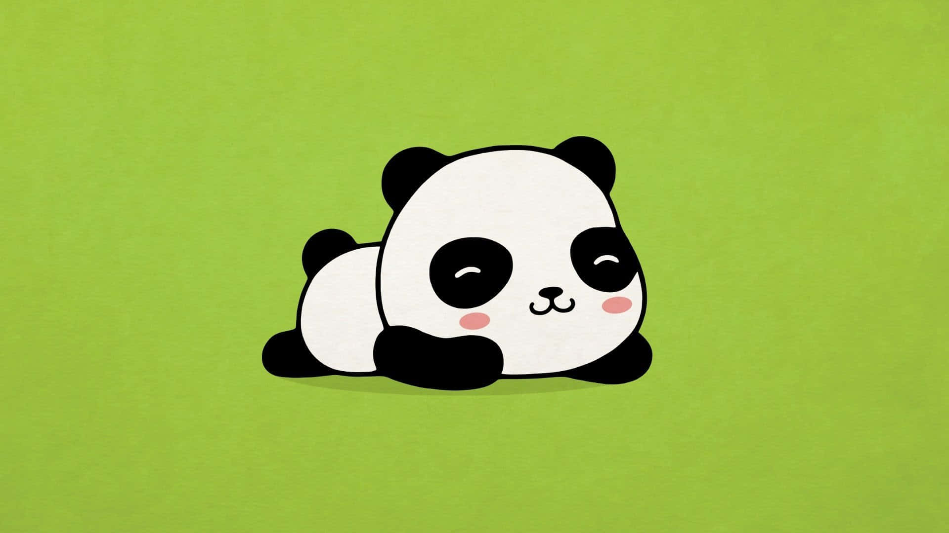 Oulike Panda Tekening Prent Muurpapier