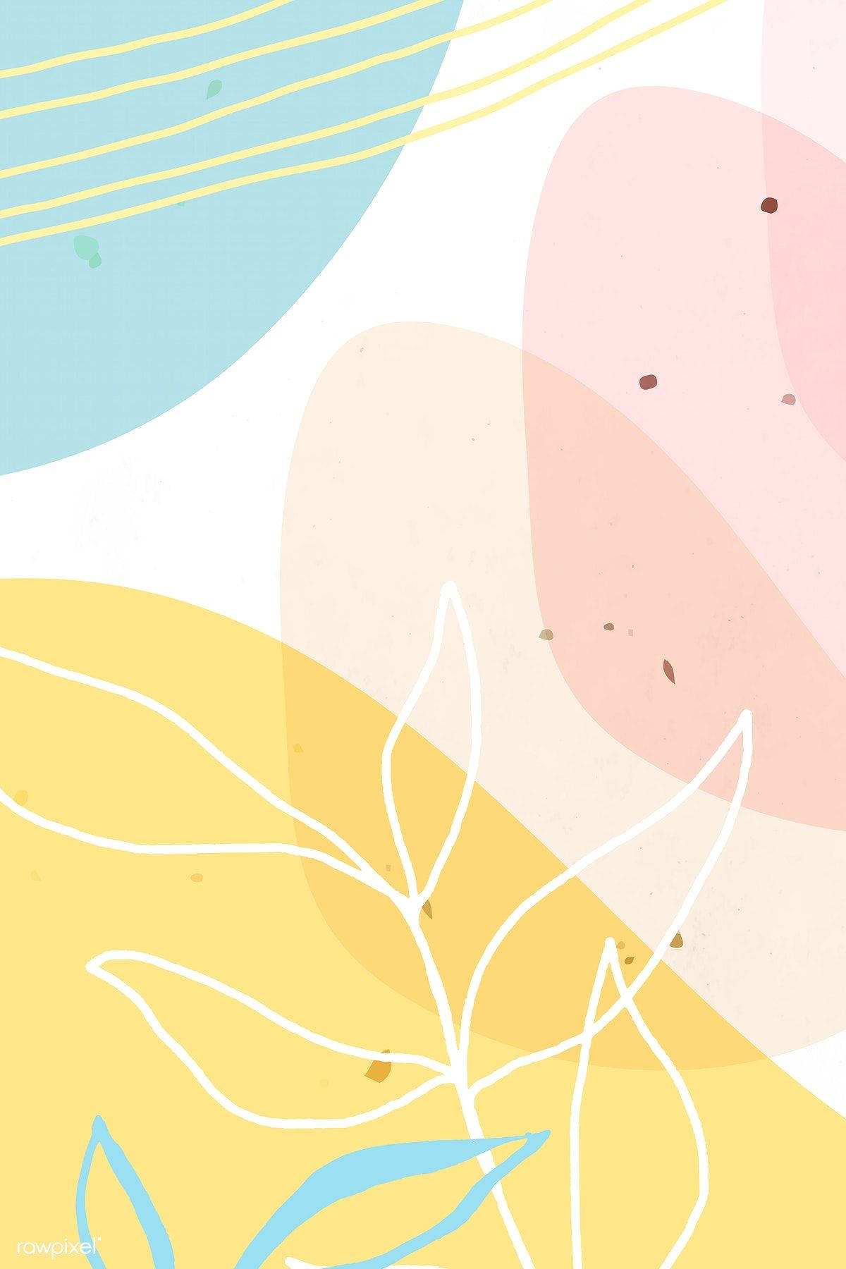 Oulike Pastel Abstrakte Kuns Muurpapier
