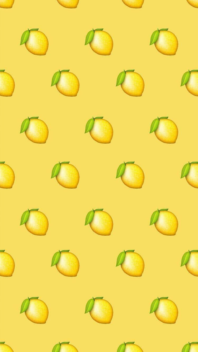 Oulike Pastel Geel Mango Patroon Muurpapier