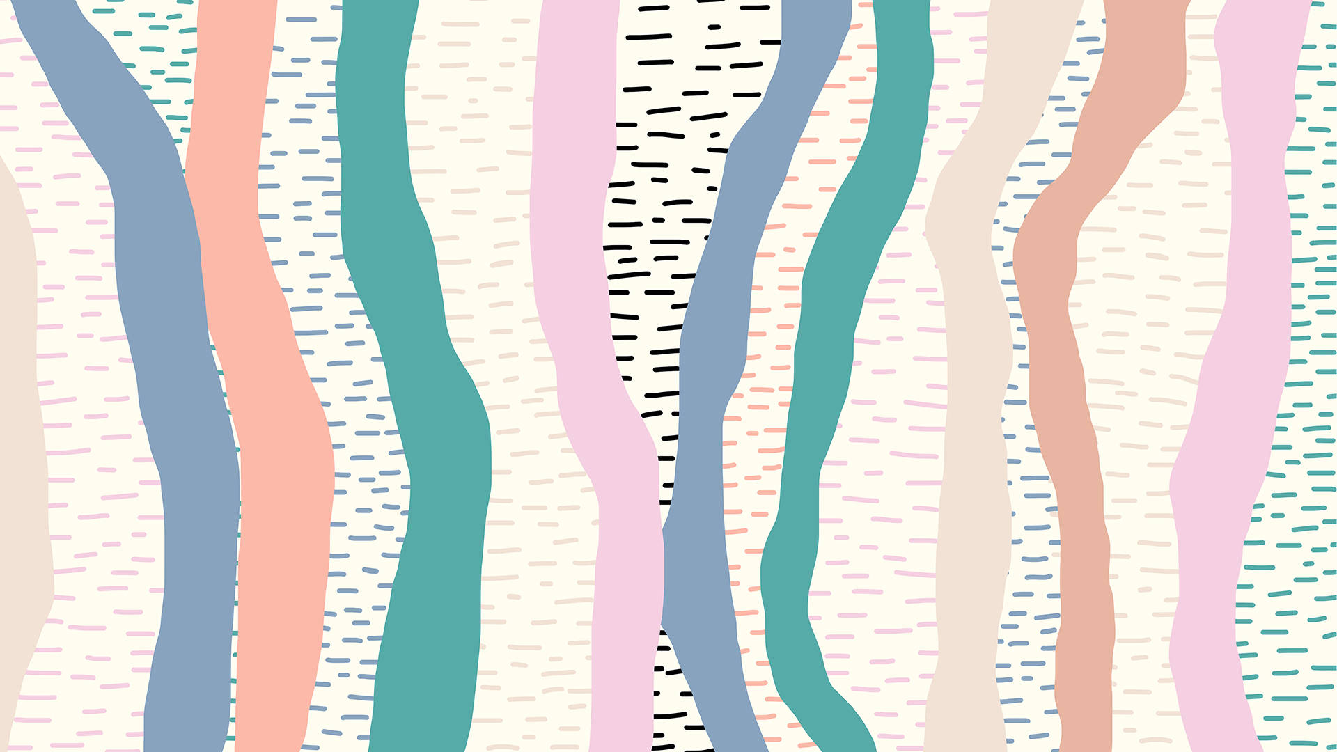 Oulike Pastel Golwende Lyne Muurpapier