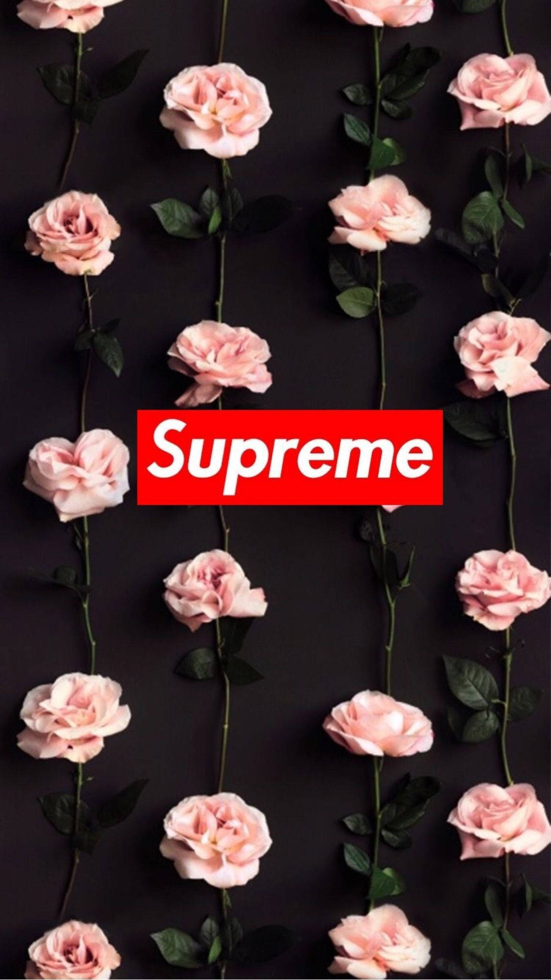 Oulike pienk blomme iPhone-pakpapier Supreme Muurpapier