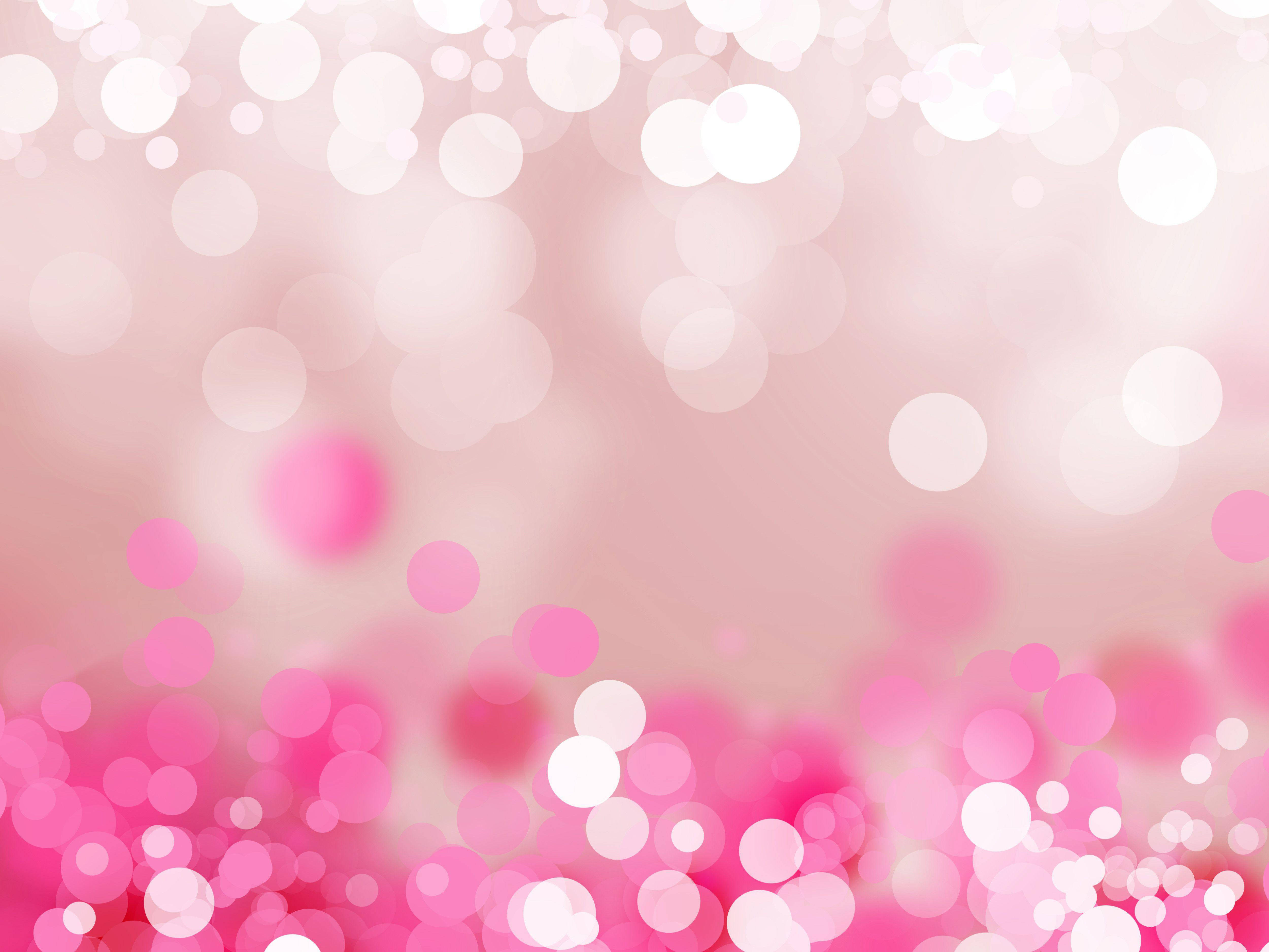 Oulike Pienk Bokeh-sirkels Muurpapier