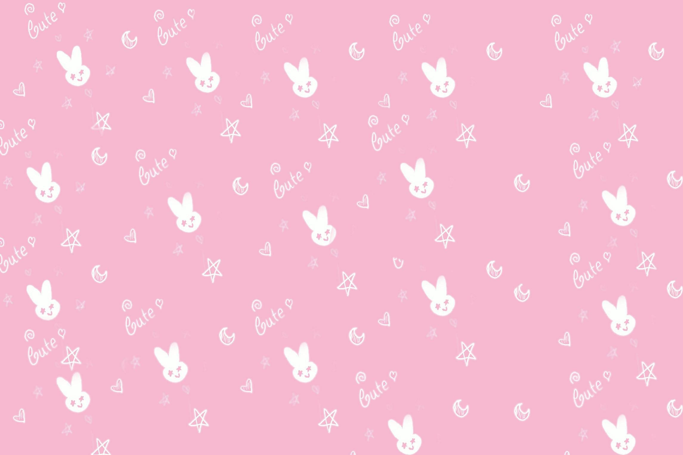 Oulike Pienk Doodle Muurpapier