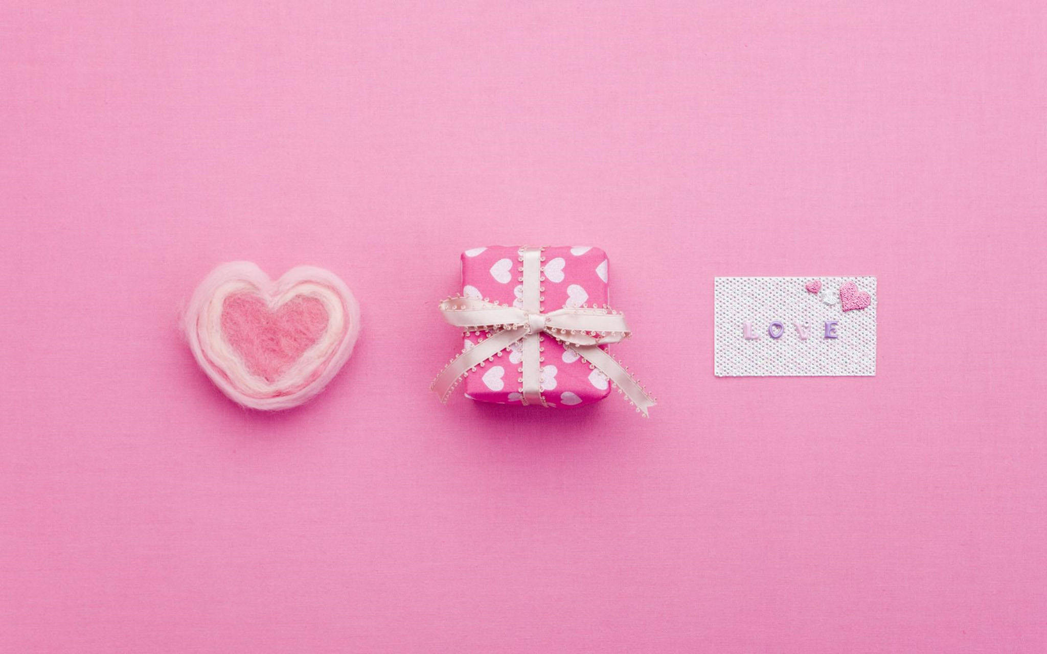 Oulike Pienk Items Muurpapier