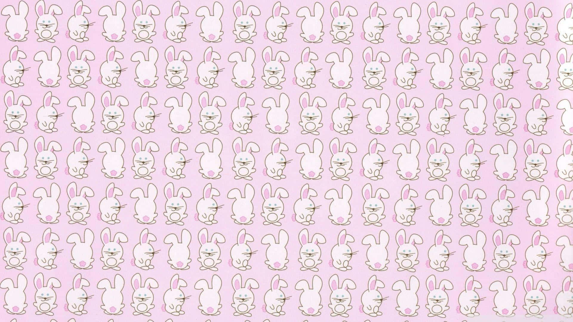 Oulike Pienk Kawaii Agtergrond Muurpapier