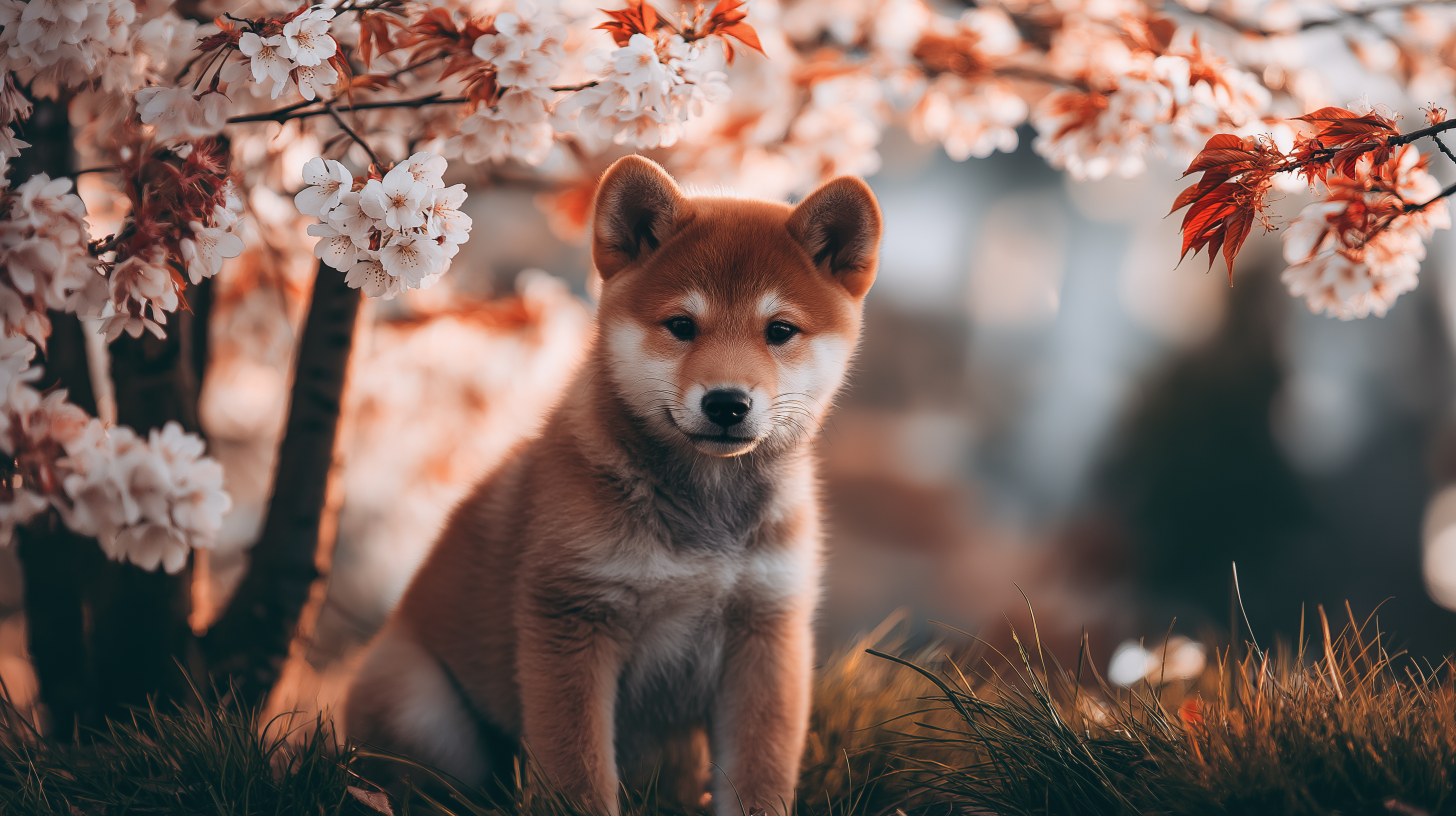 Oulike Shiba Inu Hondjie Muurpapier