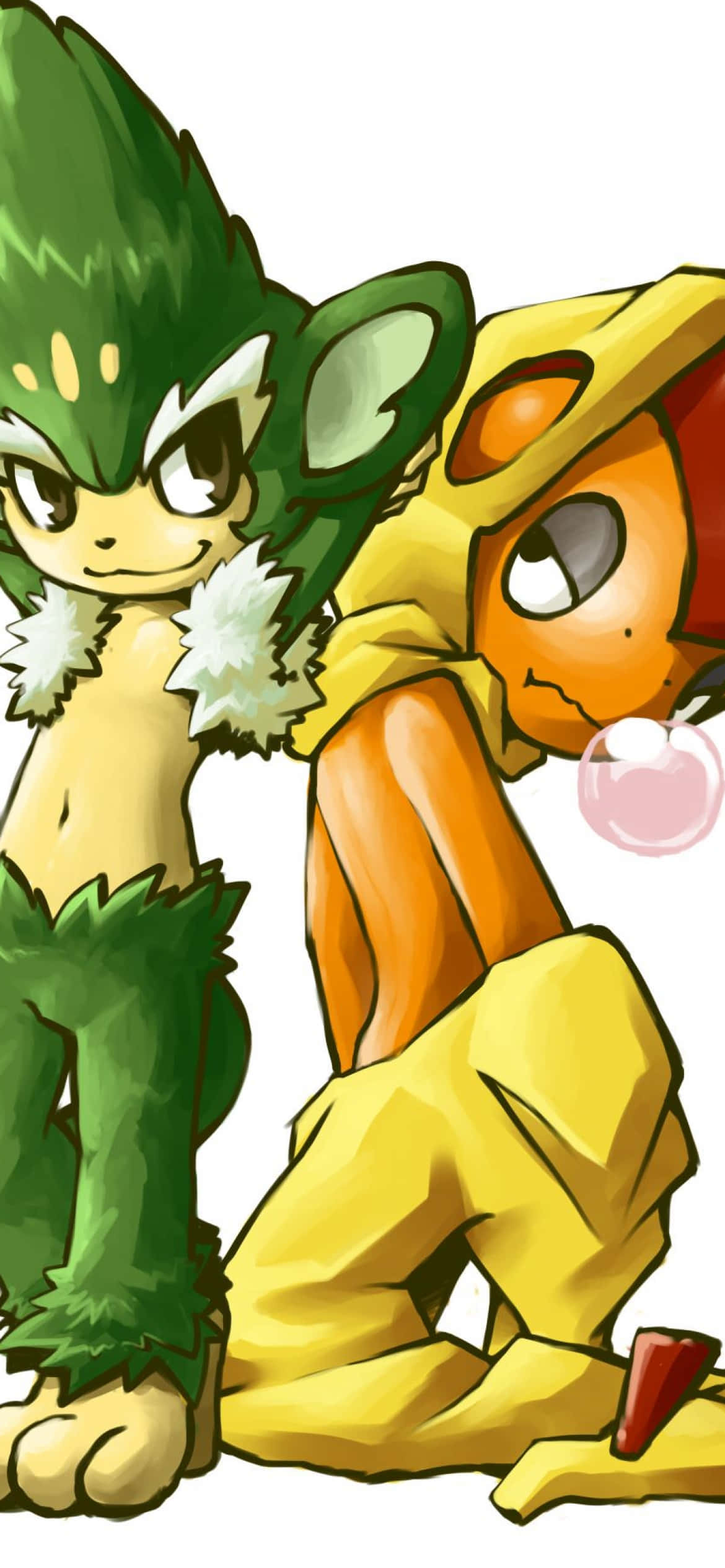 Oulike Simisage en Scrafty Kuns Muurpapier
