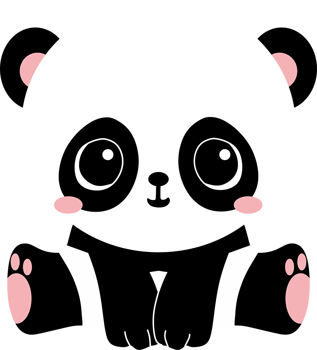 Oulike Spotprentpanda Muurpapier