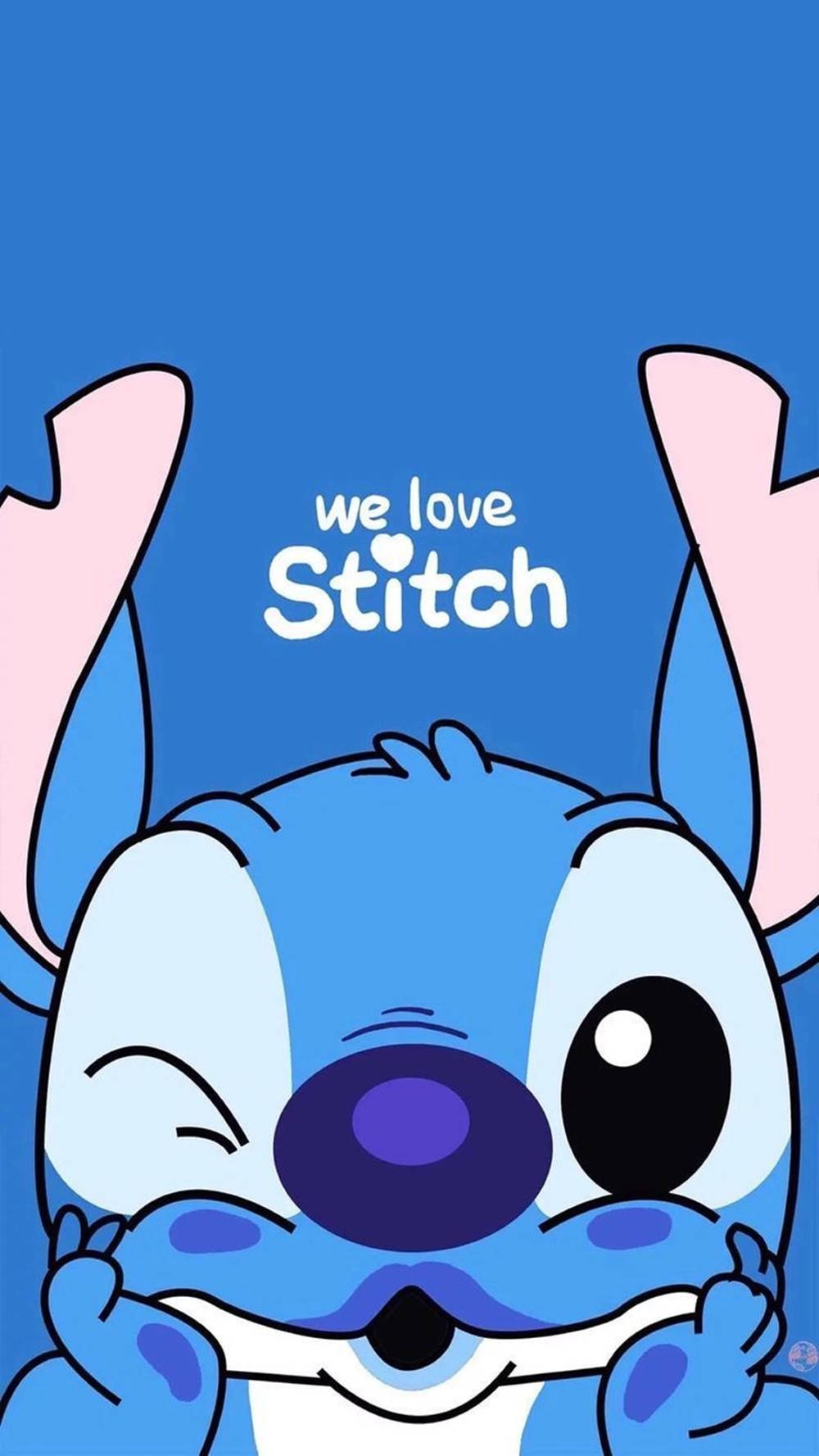Oulike Stitch Ons Lief iPhone Muurpapier