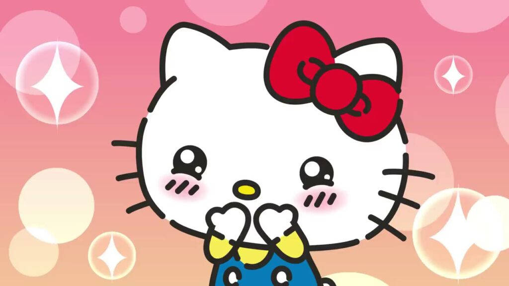 Oulike Strokiesprent Hello Kitty PFP Muurpapier