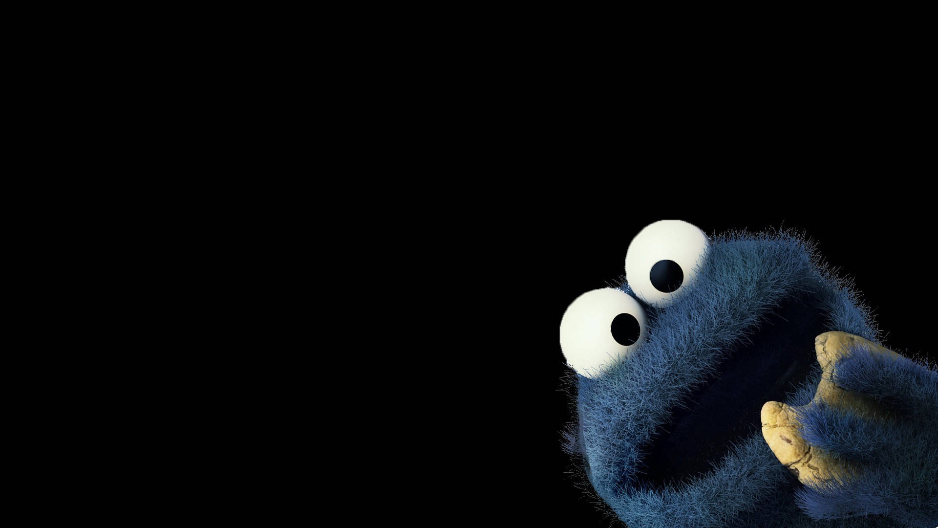 Oulike Swart Koekiemonster Muurpapier