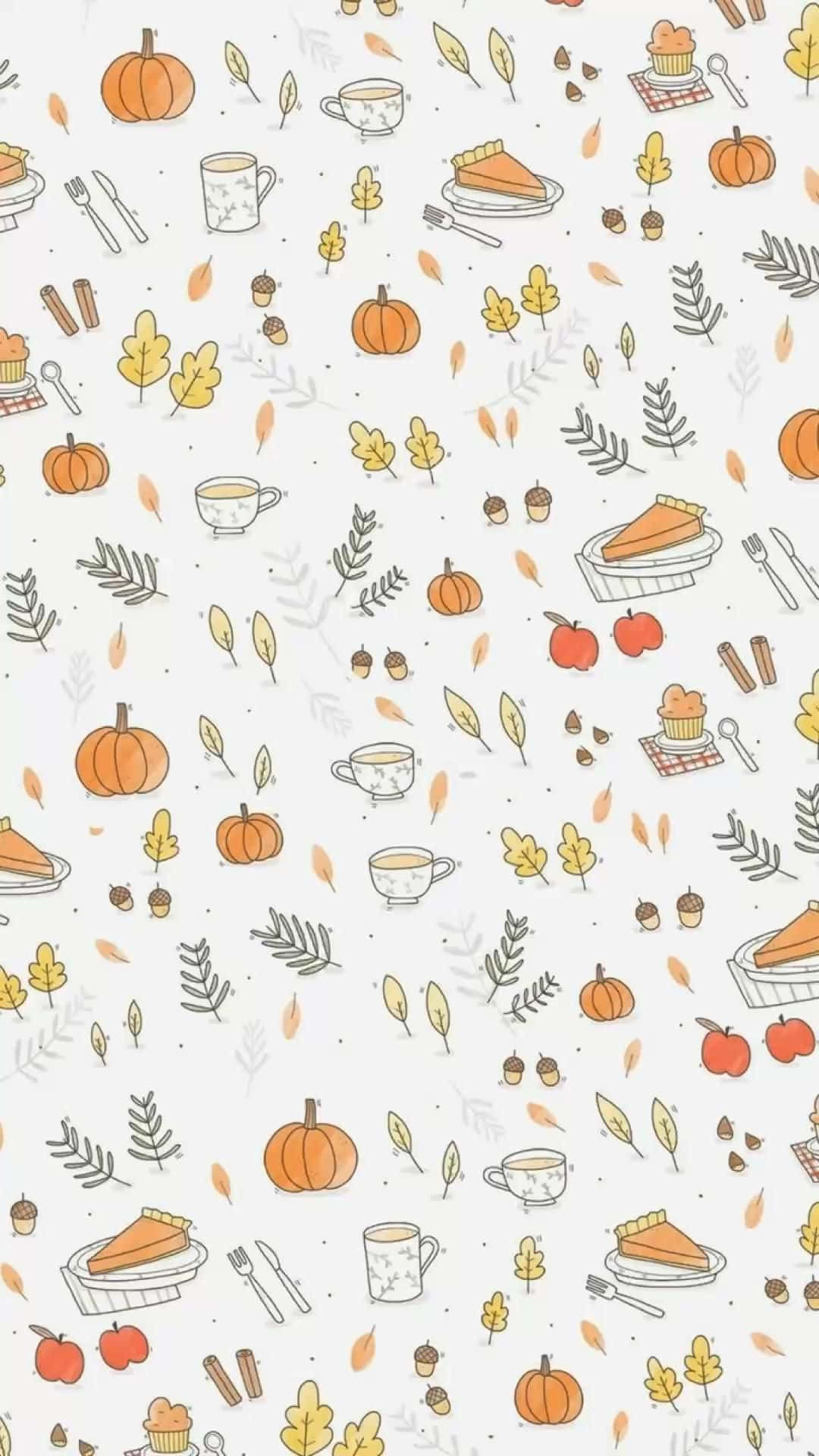 Oulike Thanksgiving-agtergrond Muurpapier