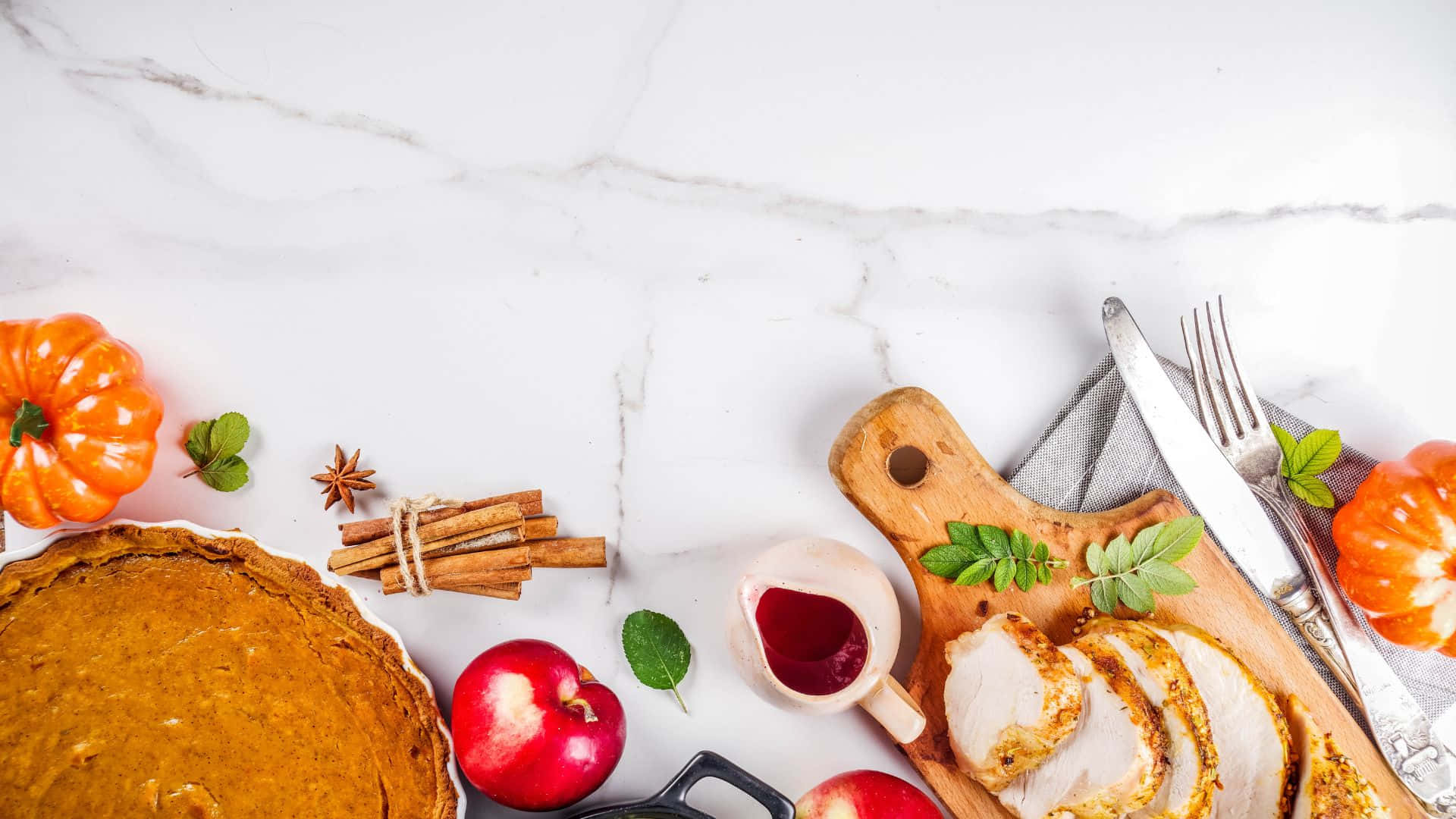 Oulike Thanksgiving-agtergrond Muurpapier