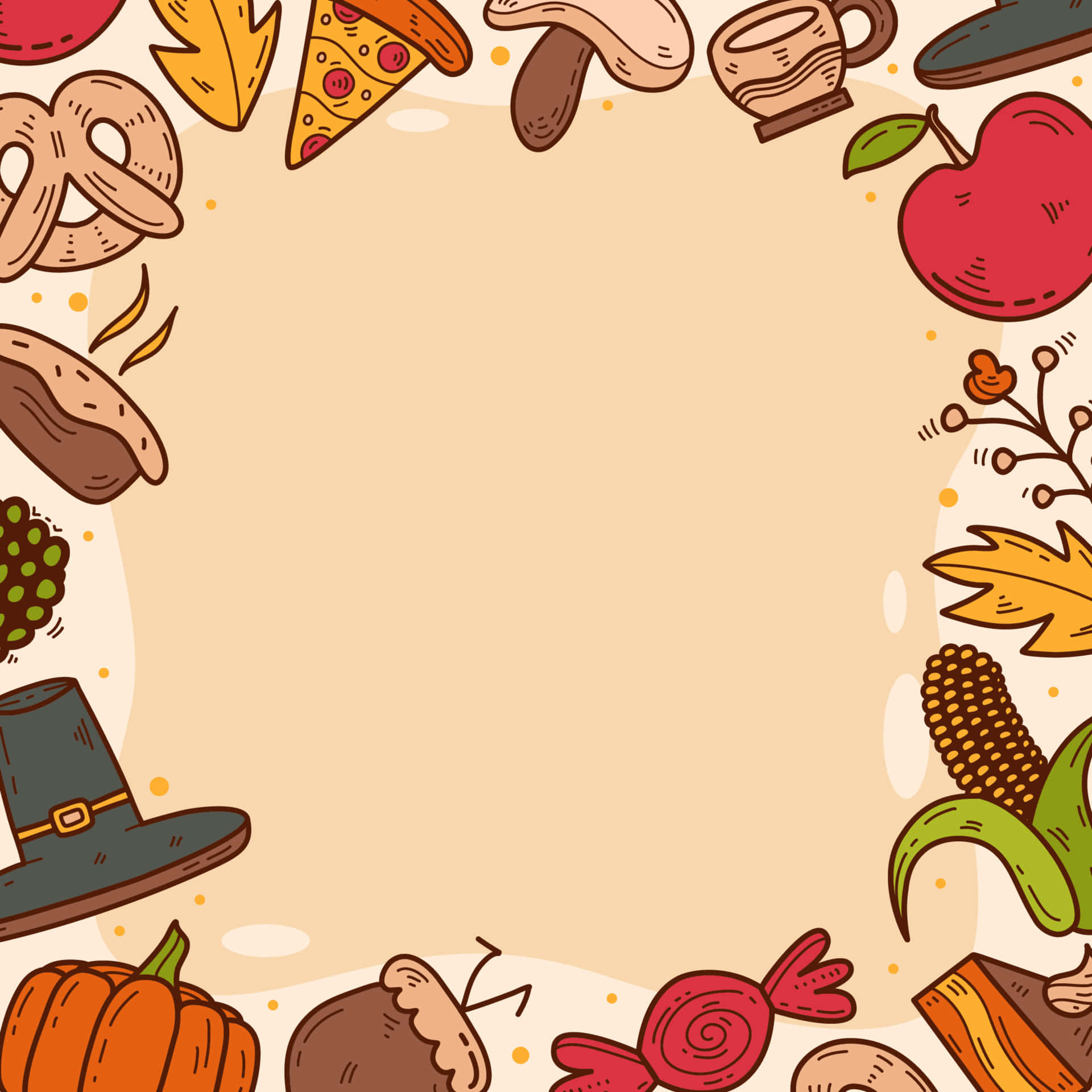 Oulike Thanksgiving-agtergrond Muurpapier