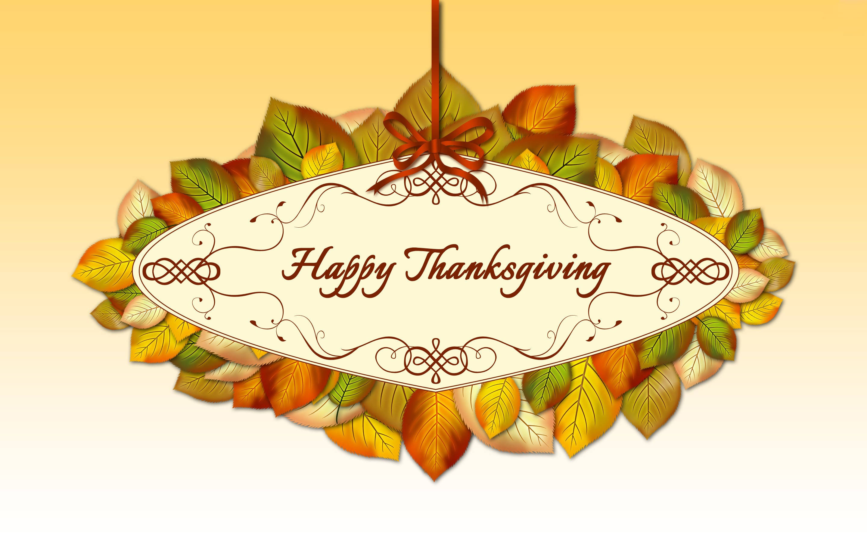 Oulike Thanksgiving-blaarkuns Muurpapier