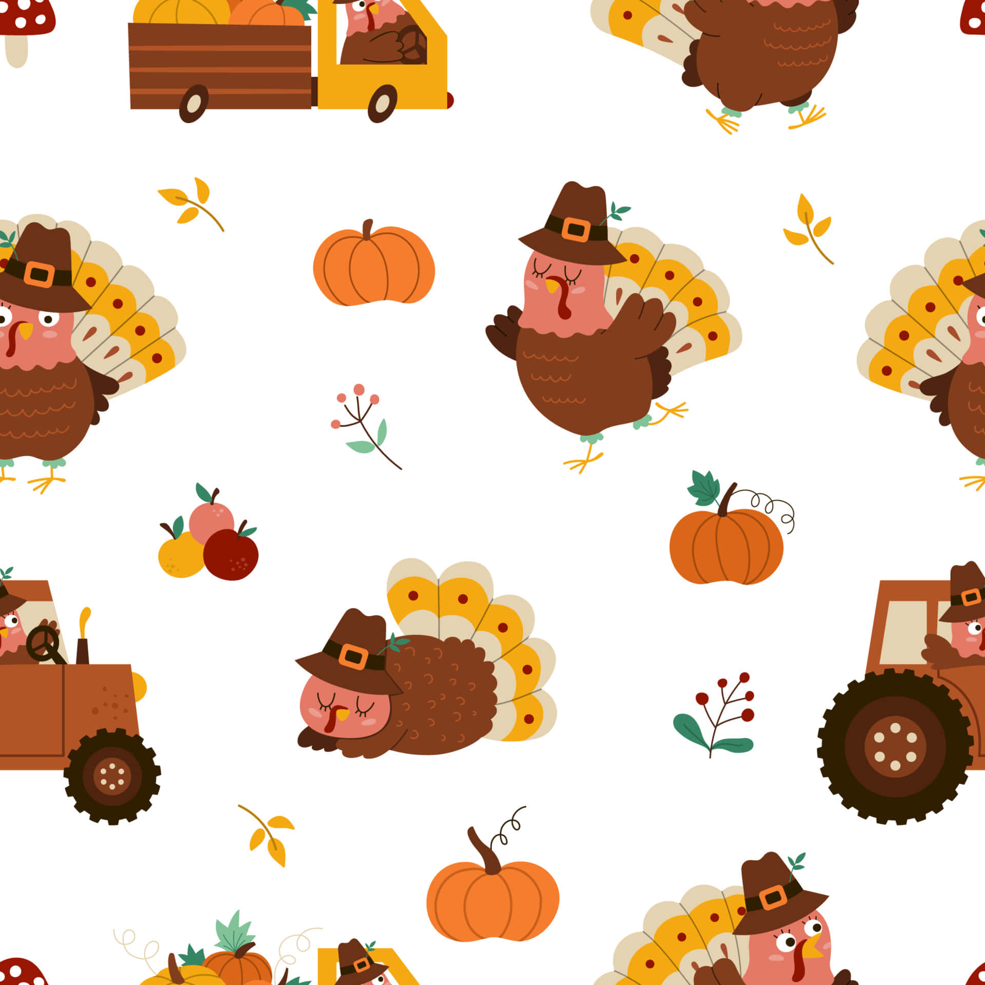 Oulike Thanksgiving-agtergrond Muurpapier