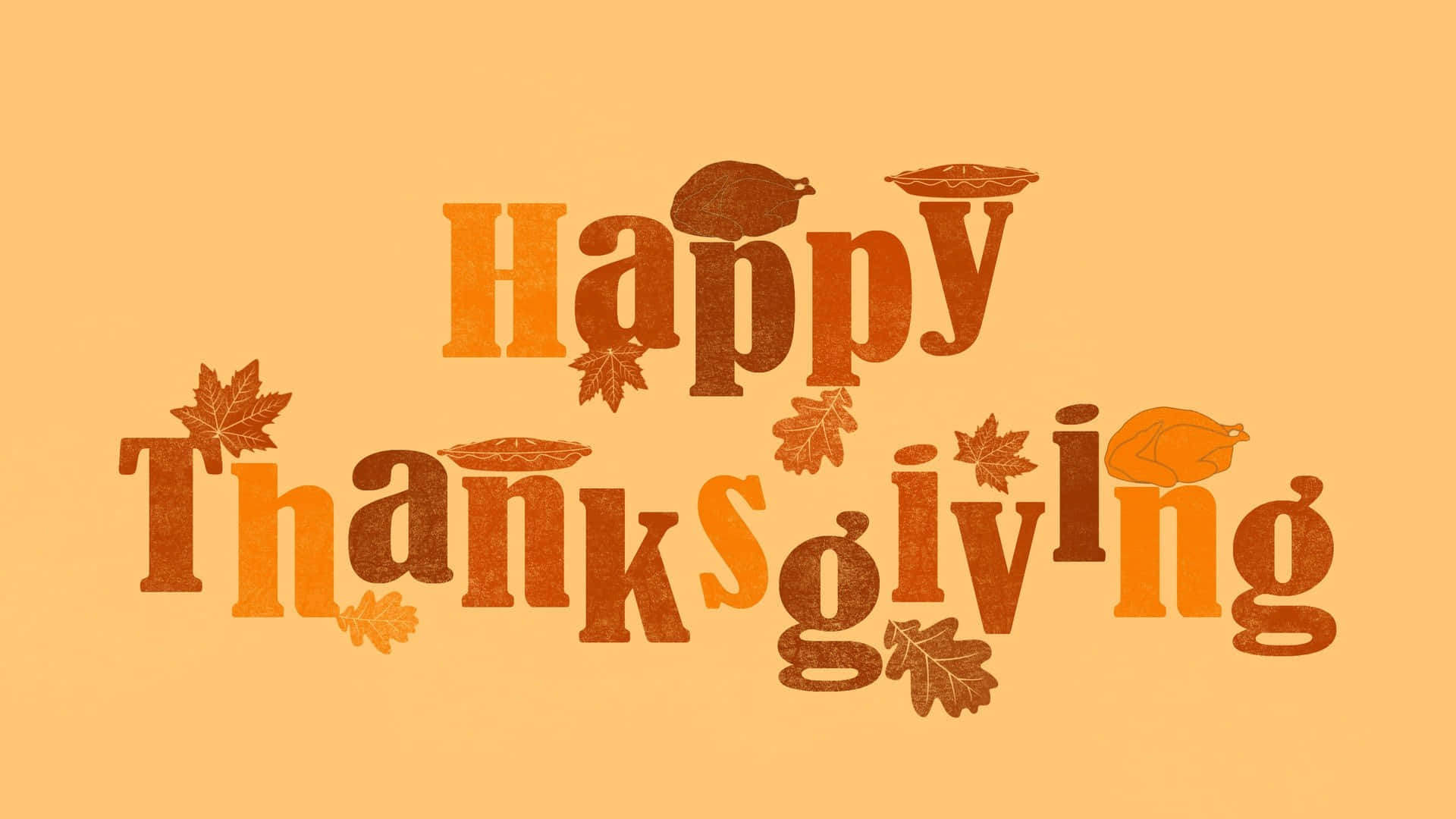 Oulike Thanksgiving-agtergrond Muurpapier