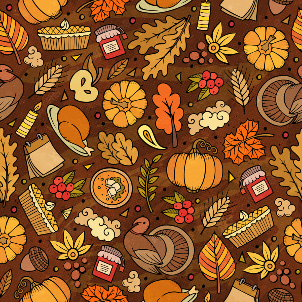 Oulike Thanksgiving-agtergrond Muurpapier
