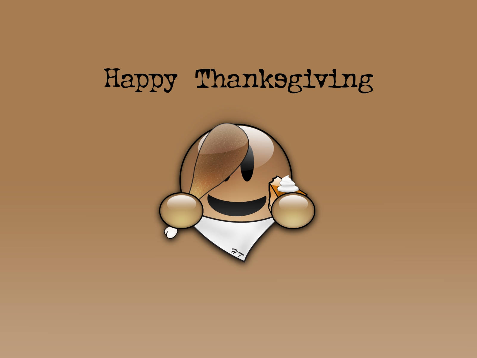 Oulike Thanksgiving Bruin Kolwyntjie Muurpapier