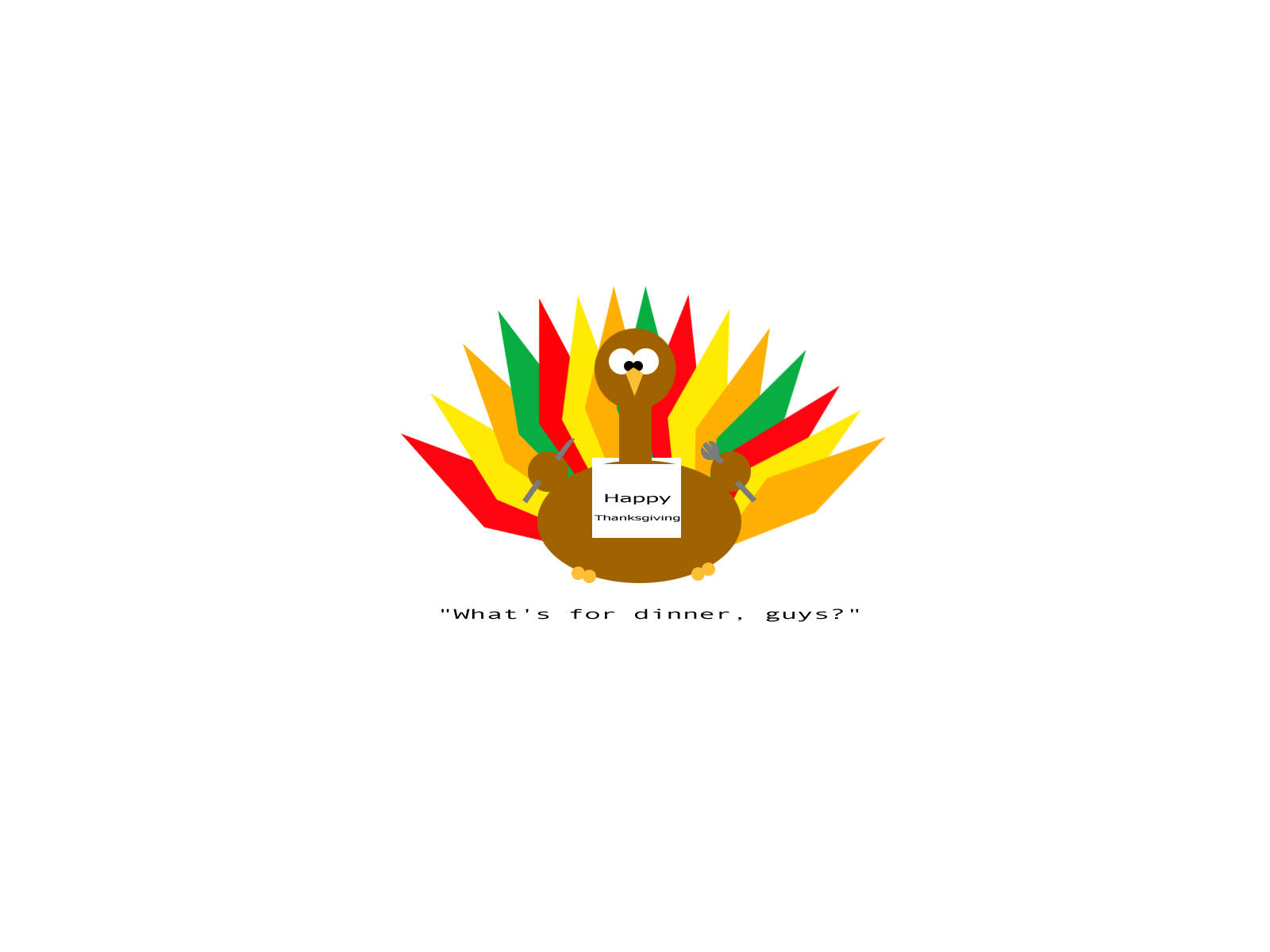 Oulike Thanksgiving-kalkoenkuns Muurpapier