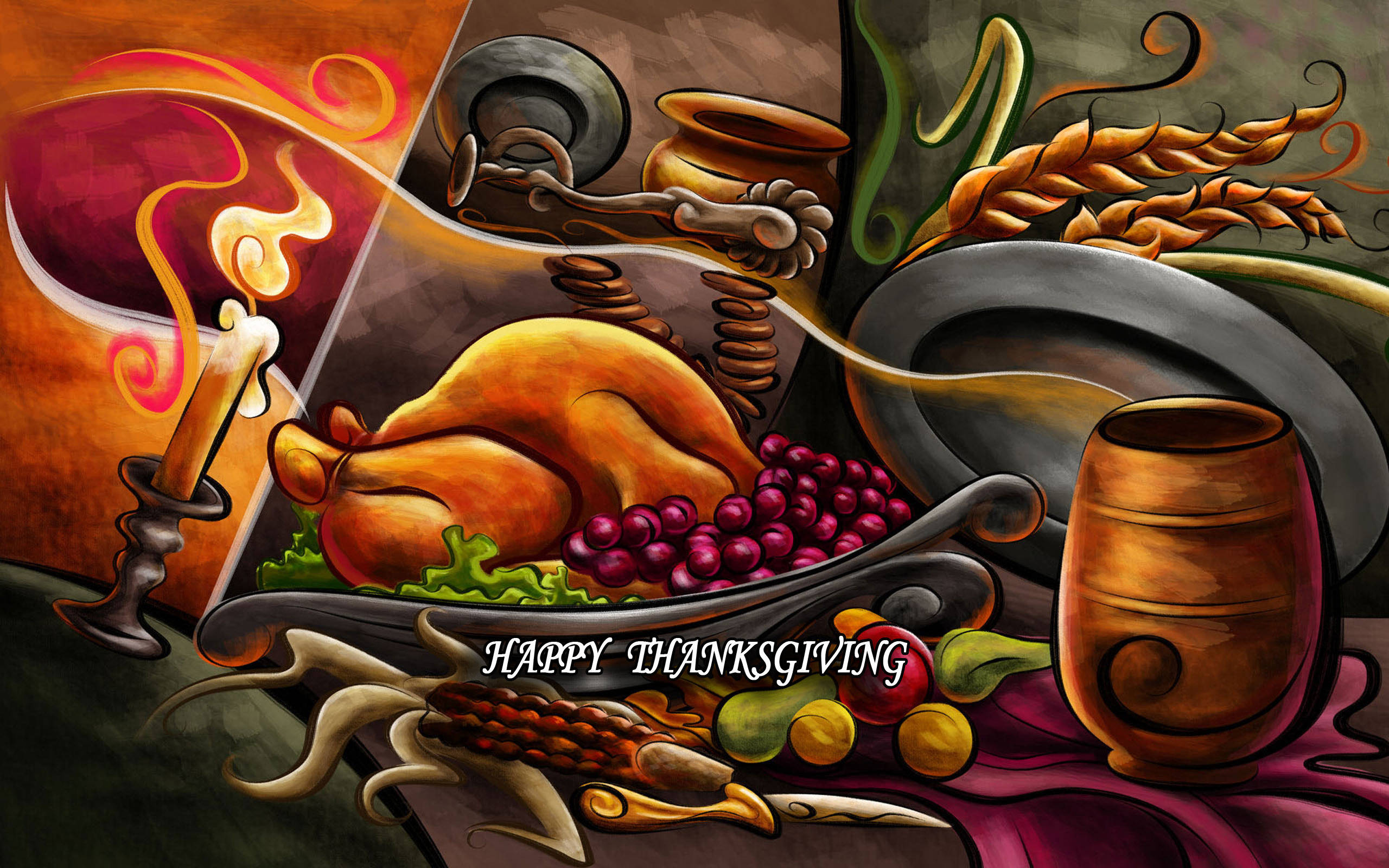 Oulike Thanksgiving-vakansie koskuns Muurpapier