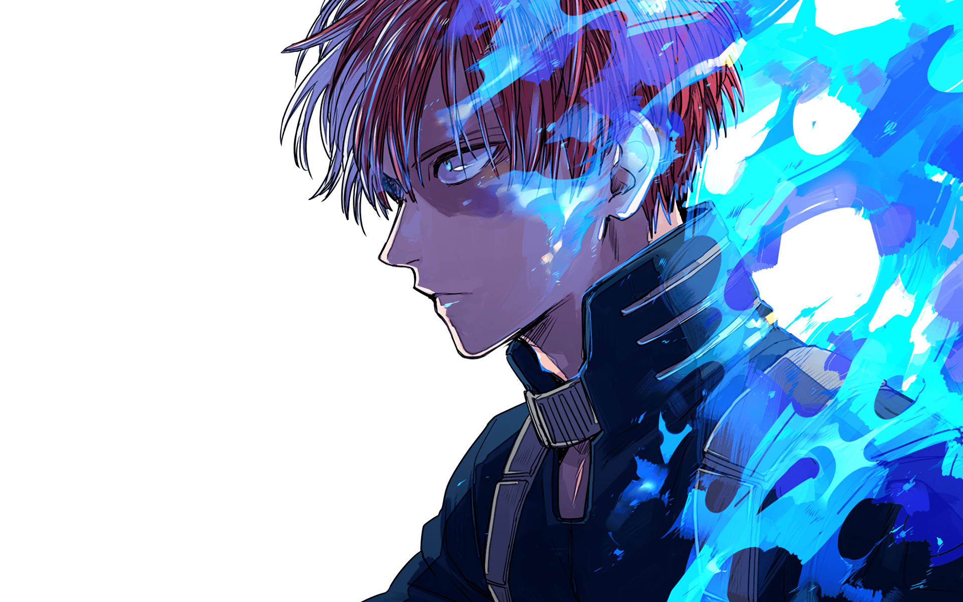 Oulike Todoroki Half Koue Krag Muurpapier