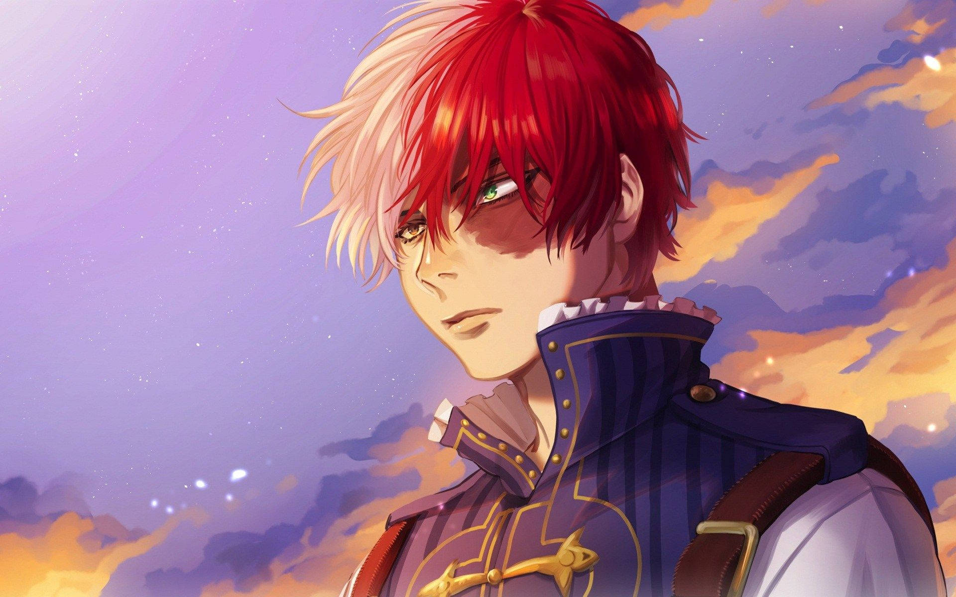 Oulike Todoroki Shoto van My Hero Academia Muurpapier