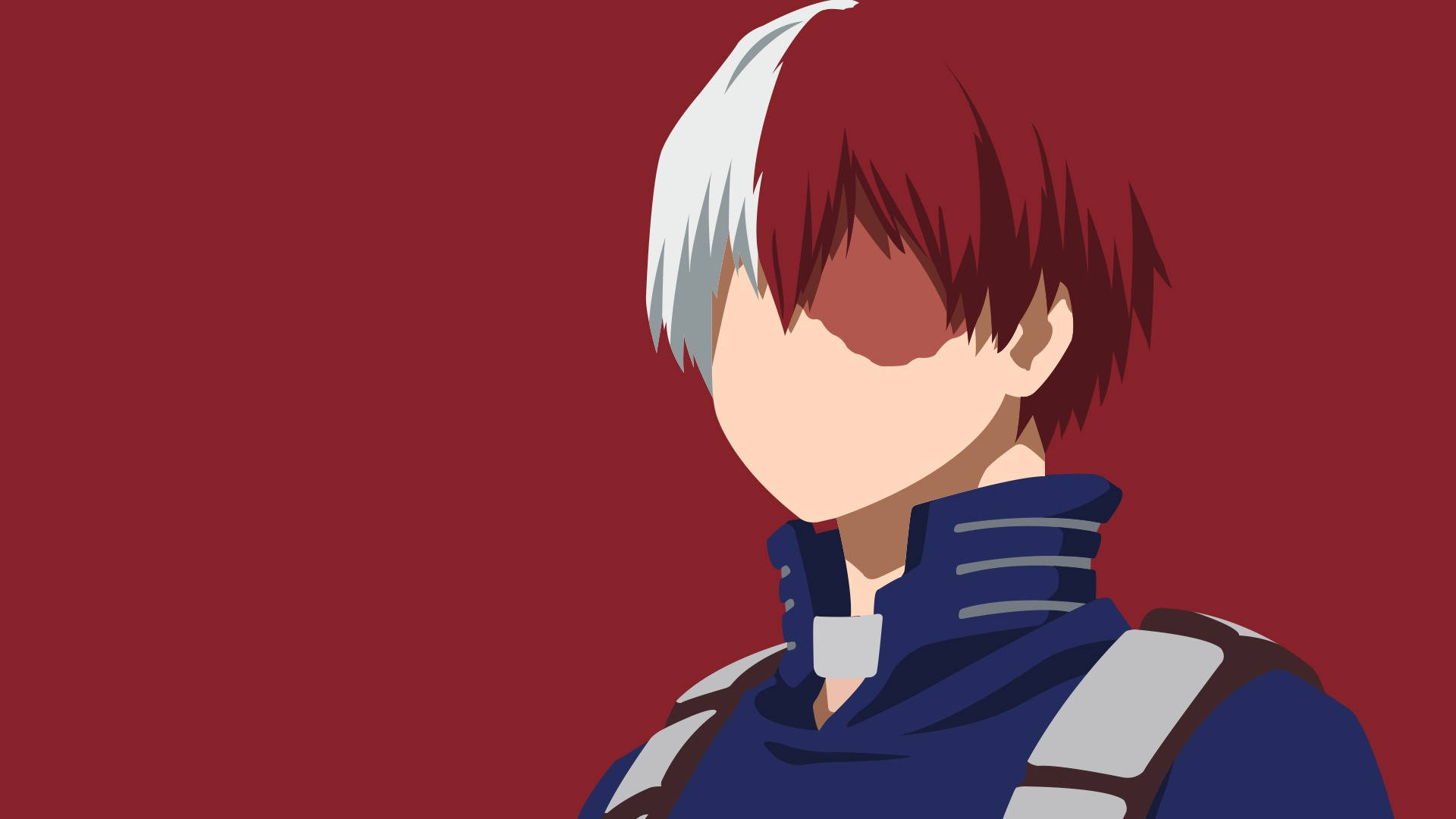 Oulike Todoroki Sonder Gesig Fan-Kuns Muurpapier