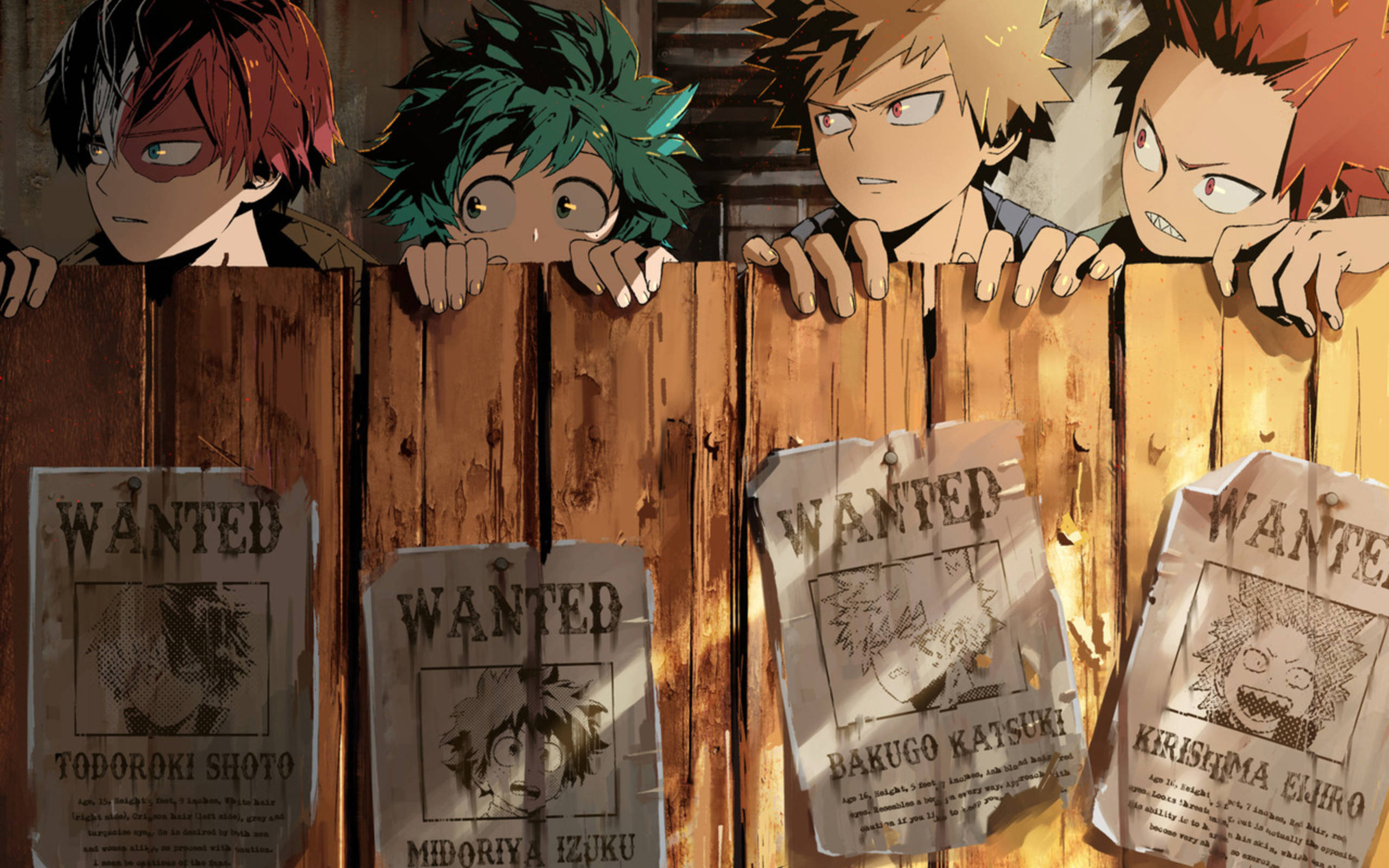 Oulike Todoroki met Vriende Muurpapier