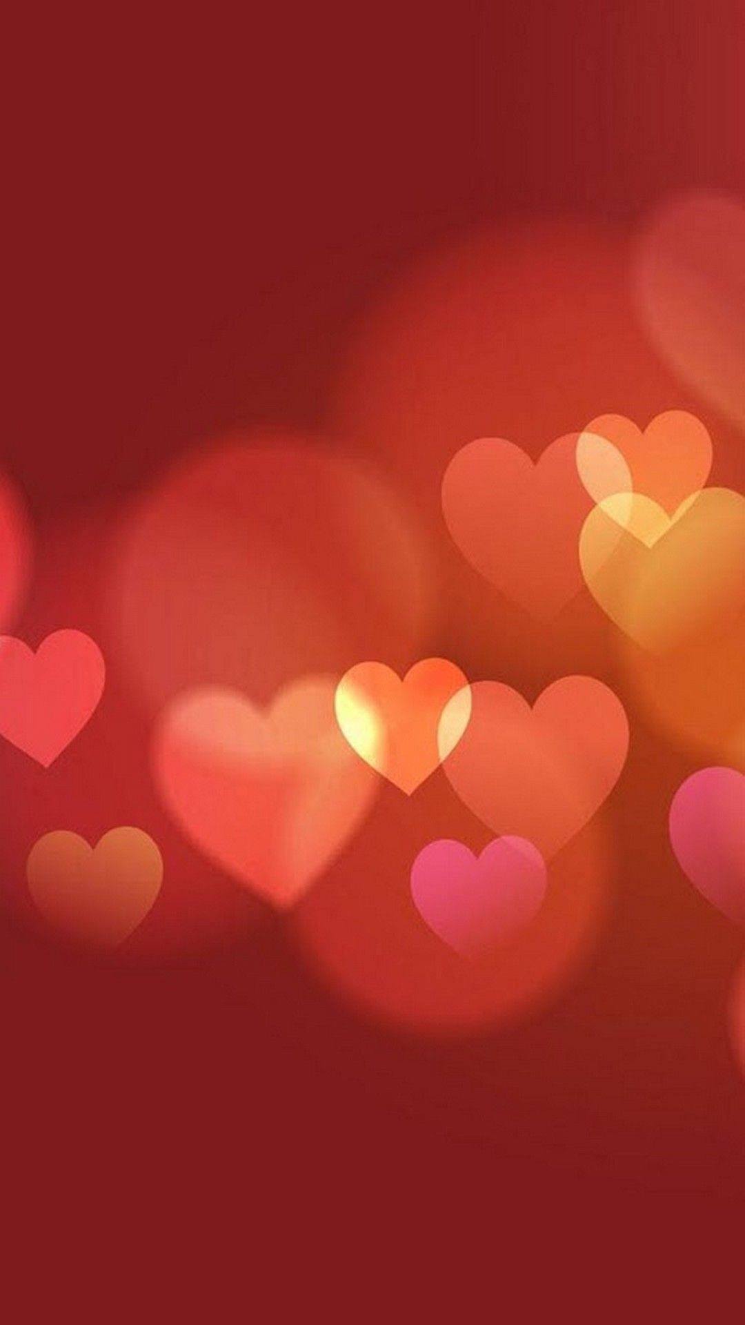 Oulike Valentynsdag Fonkelende Harte Muurpapier