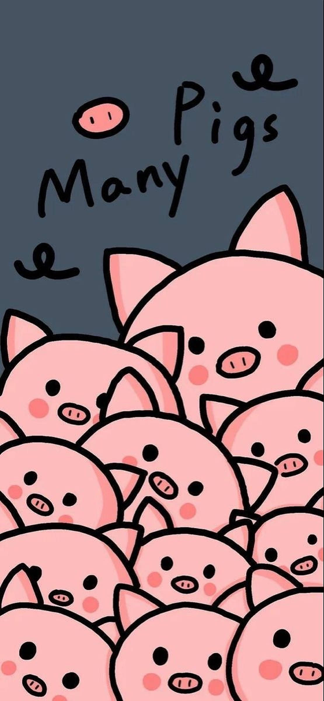 Oulike Varke Doodle Muurpapier