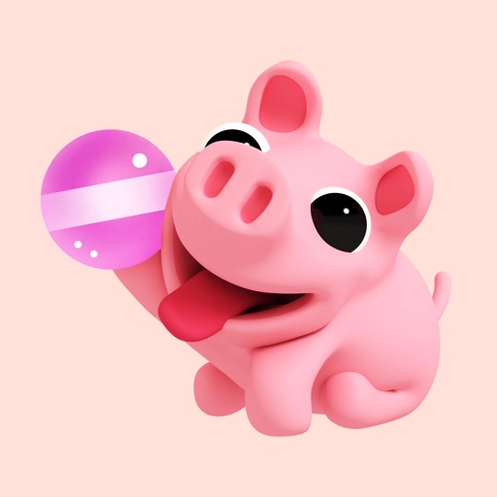 Oulike Varkie Die Rosa Muurpapier