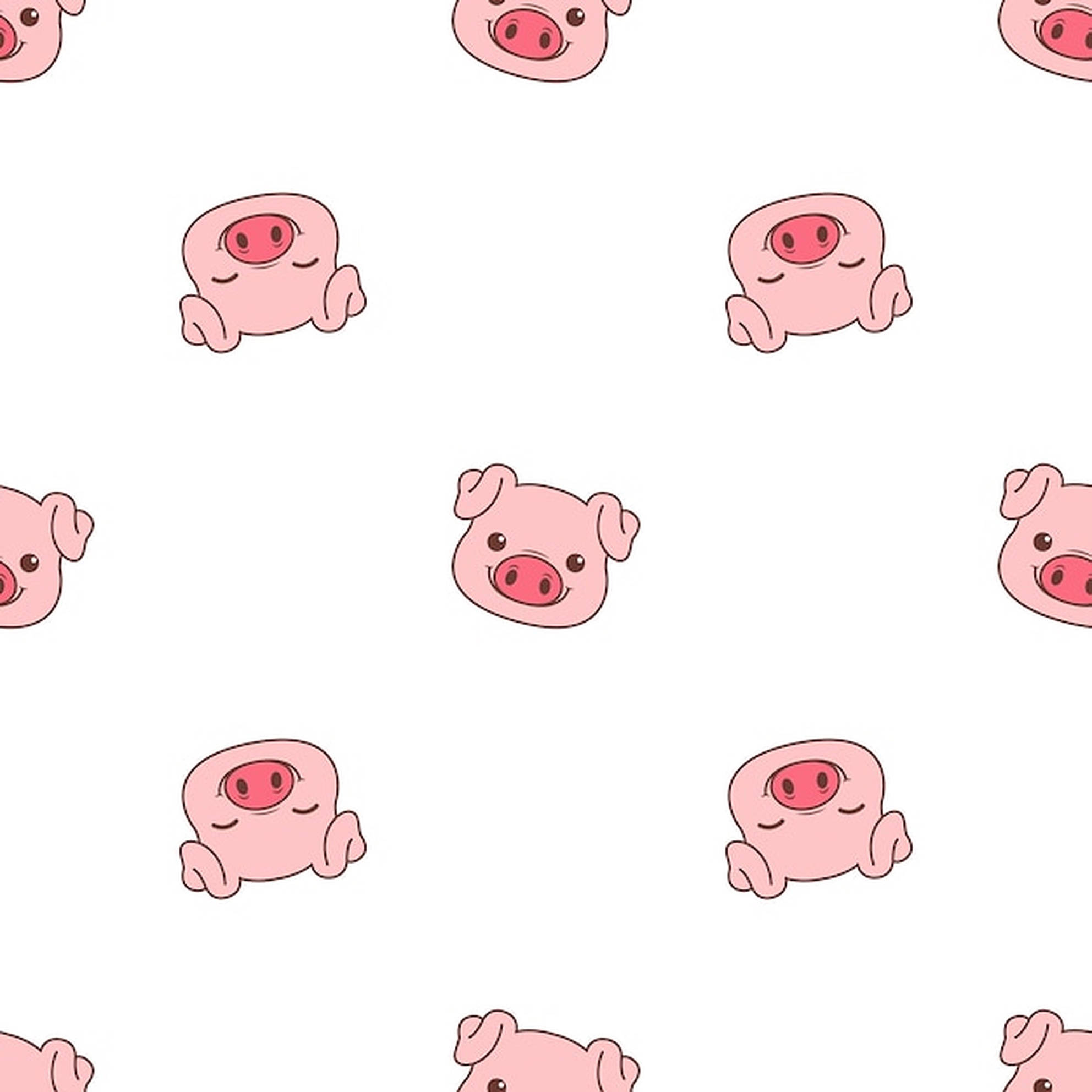 Oulike Varkkop Patroon Muurpapier