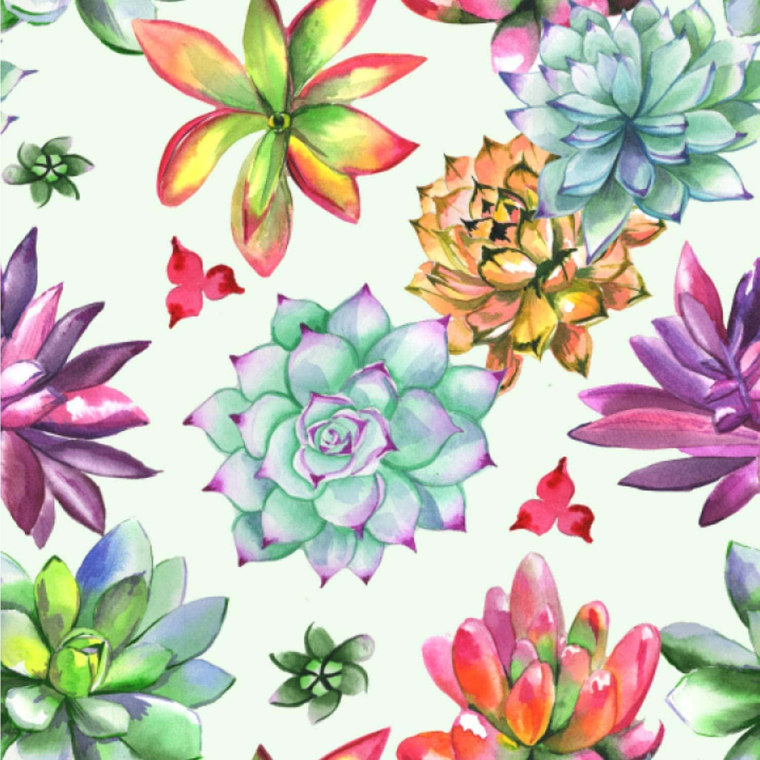 Oulike Vetplant Kuns Tekening Muurpapier
