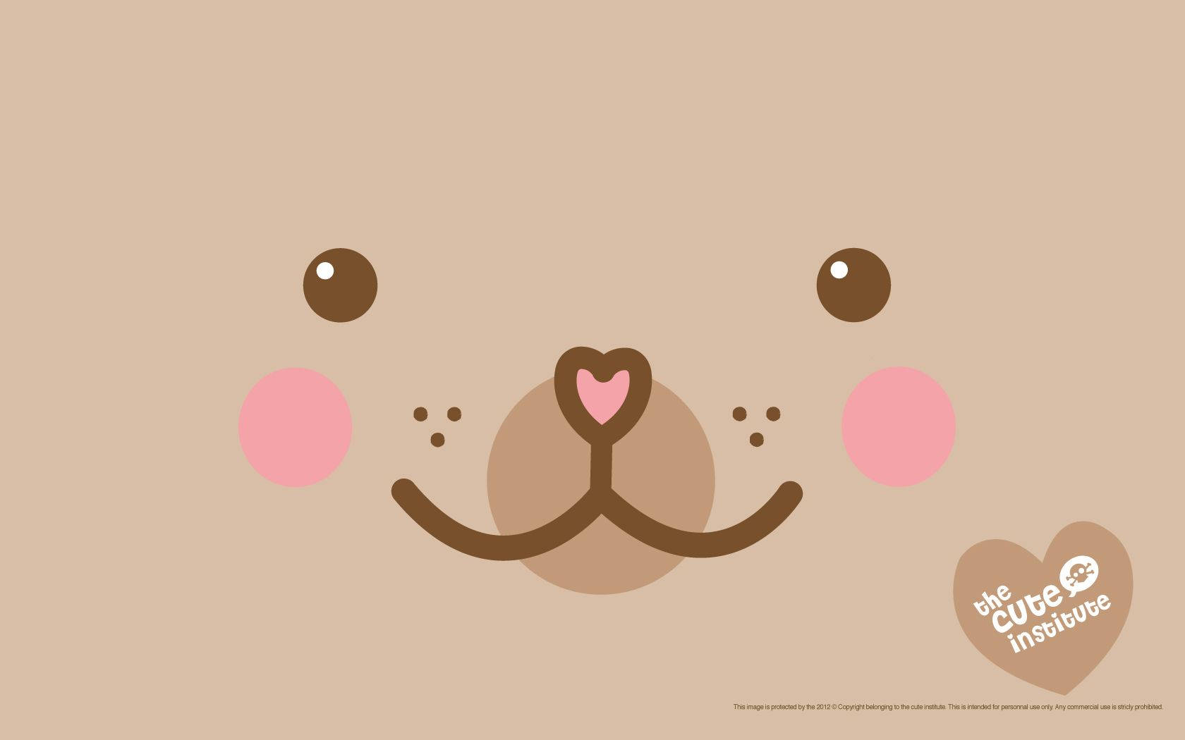 'n Liefdevolle pienk oulike hondgesig muurpapier.