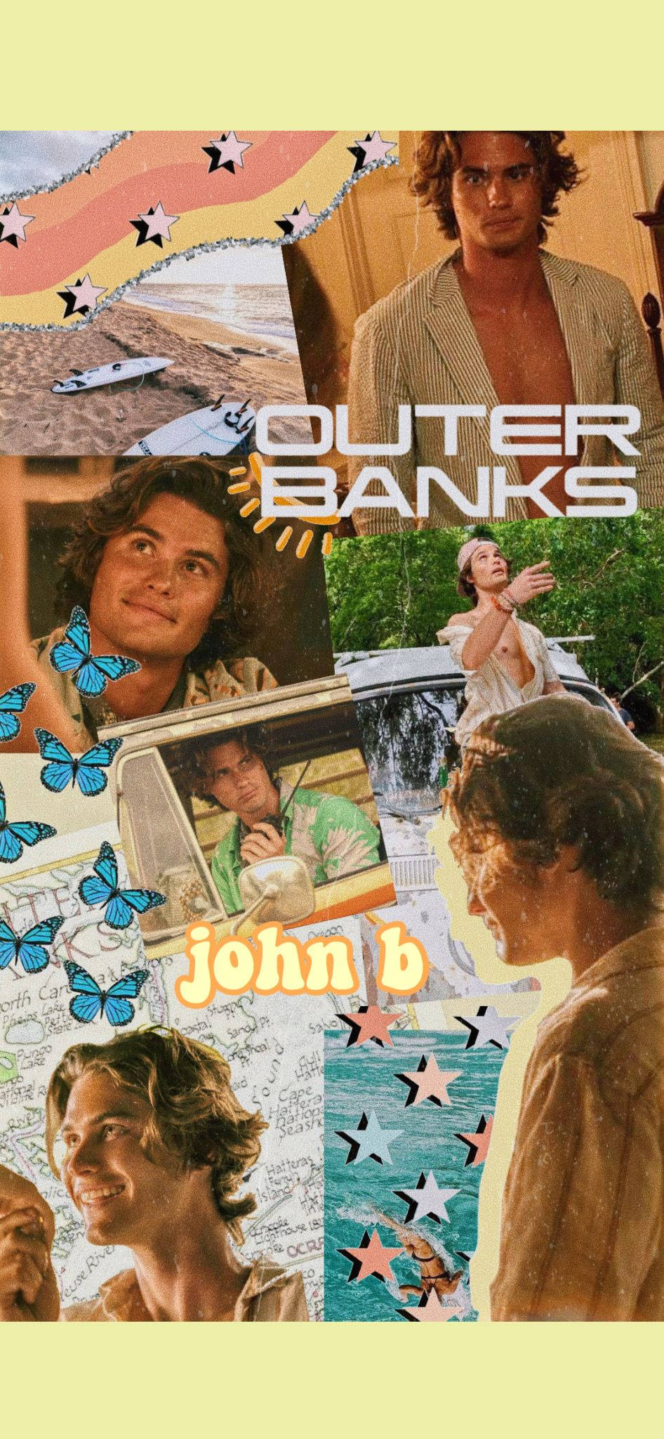 Outer Banks John B-aanhangerkuns Muurpapier
