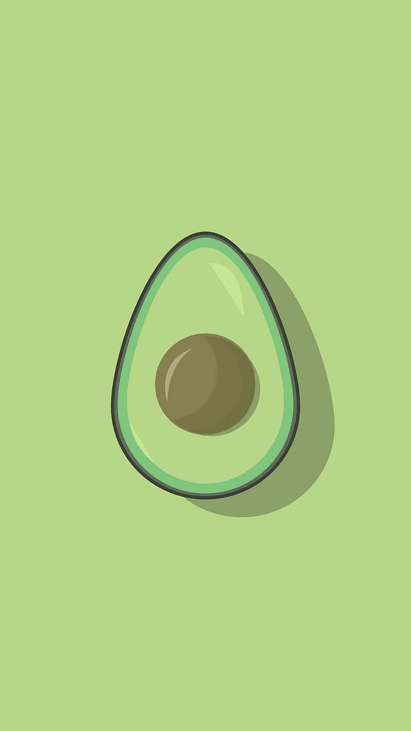 Ovaal Avokado Muurpapier