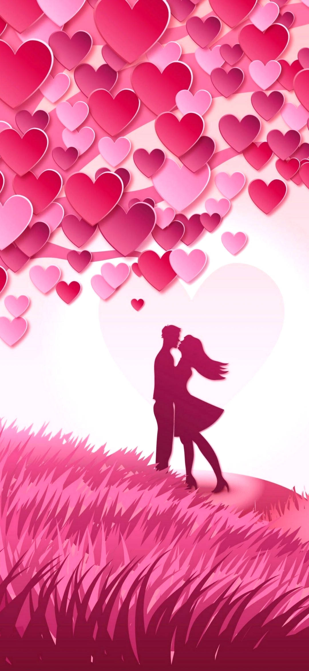 Paartjies Soen Liefde Foon Muurpapier