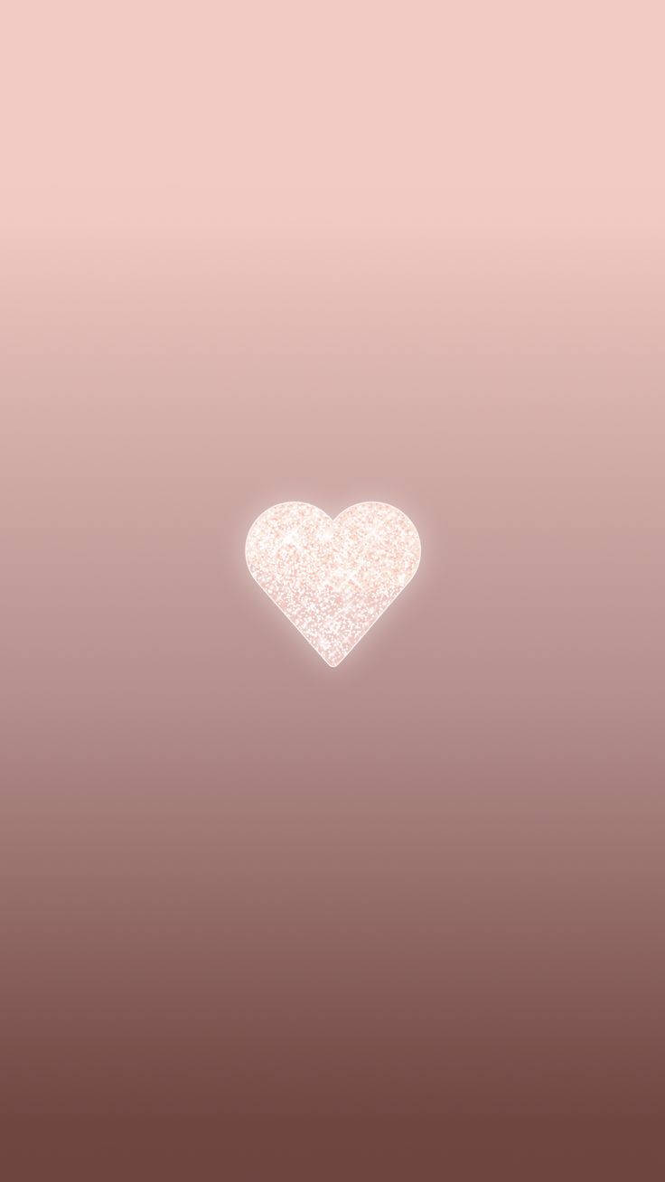 Pale Hart Estetiese Glitter Muurpapier