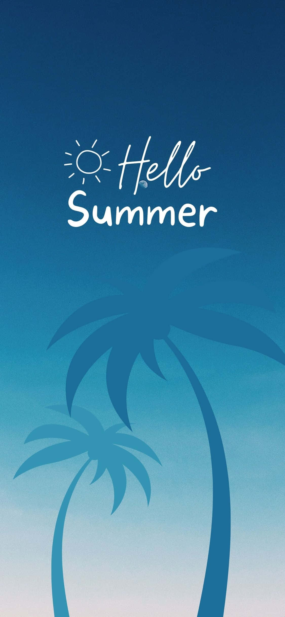 Palmboom Silhoeët iPhone X Somer Agtergrond Muurpapier