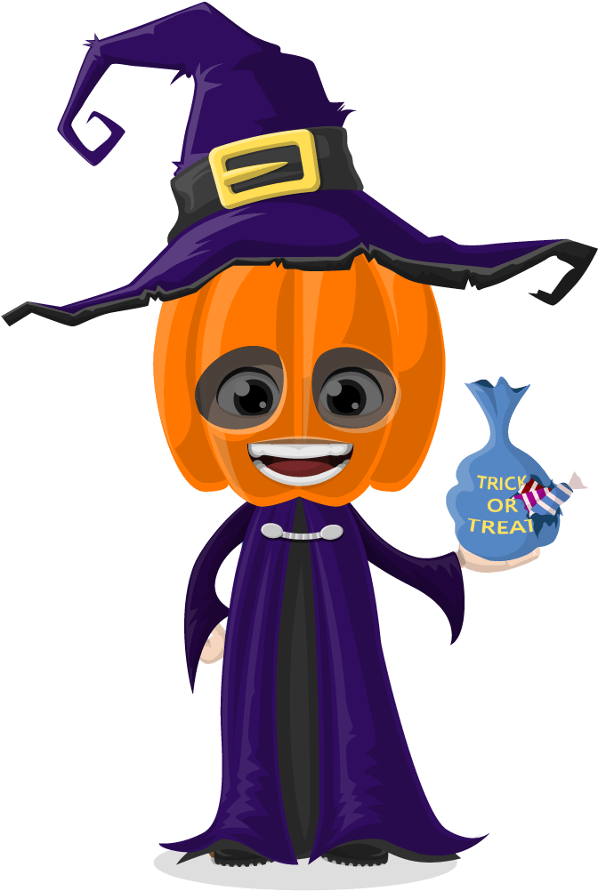 Pampoen Heks Prente Halloween Muurpapier