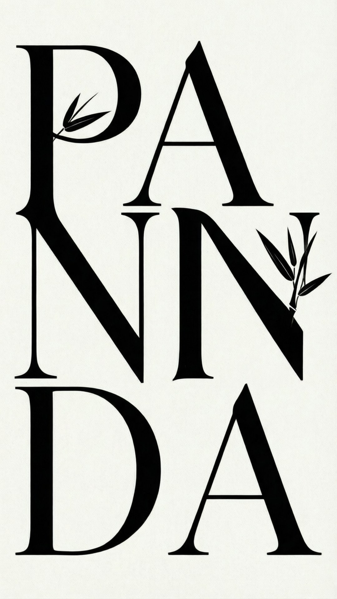 Panda Tipografie Muurpapier