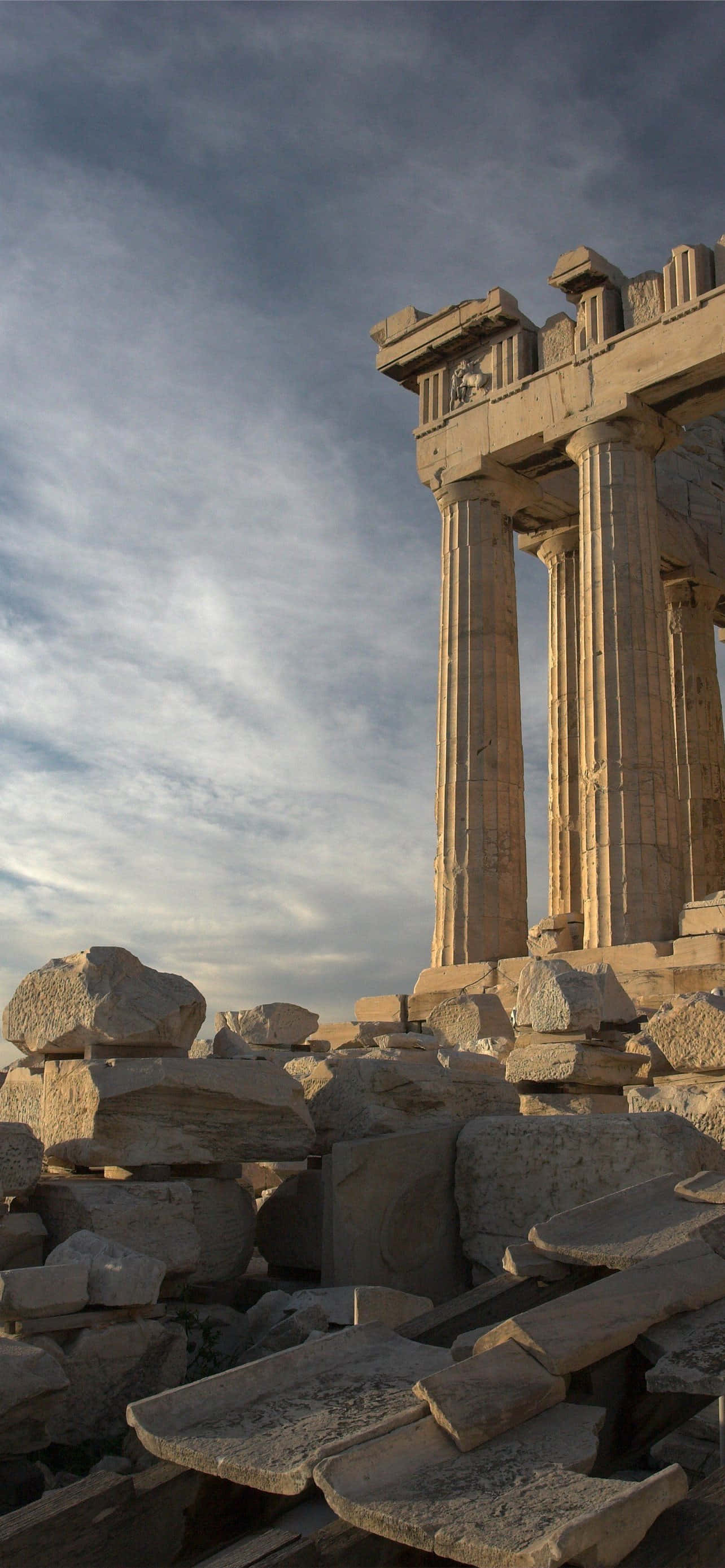 Parthenon Puin en Oorblyfsels in Akropolis Muurpapier