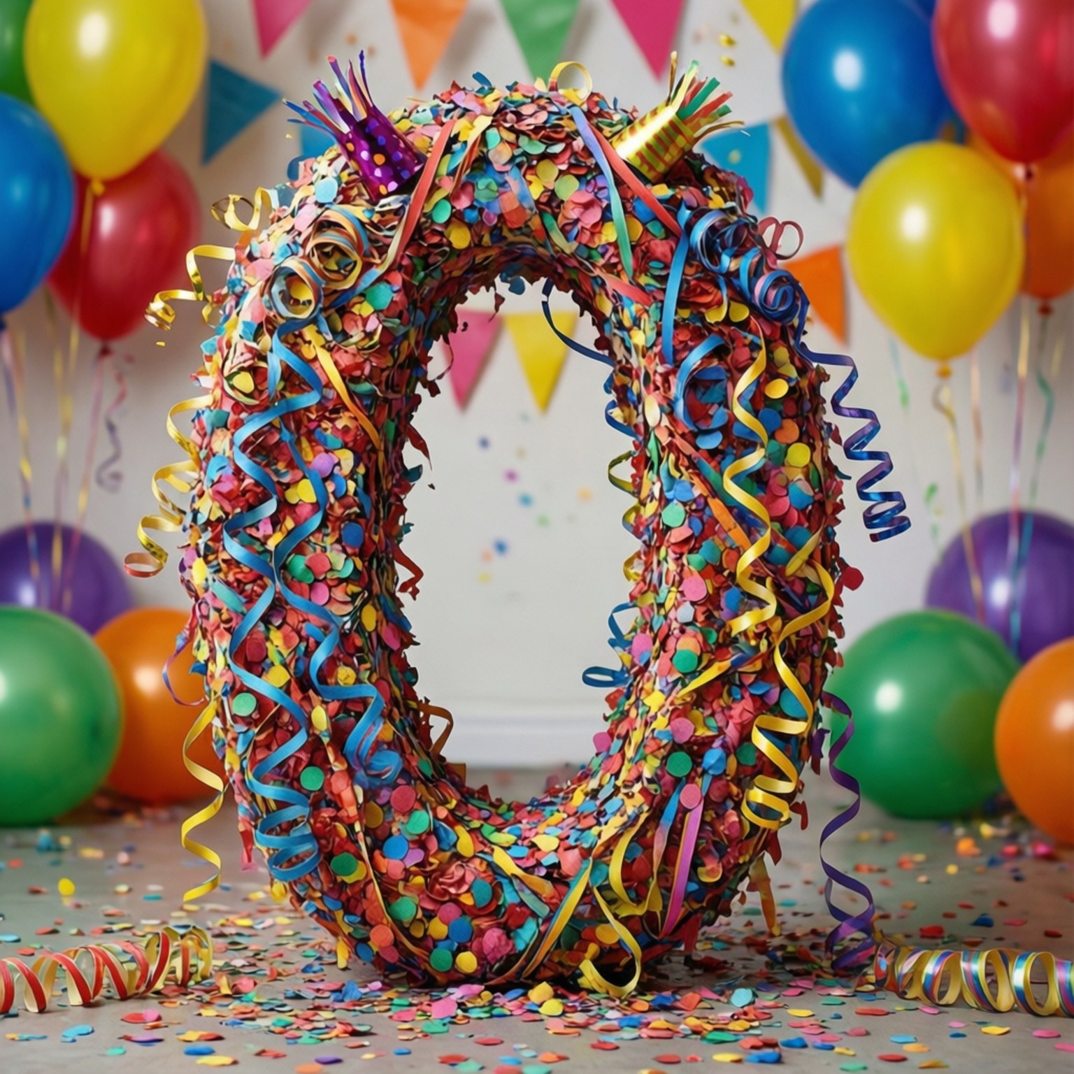 Partytjie Nul Konfetti Muurpapier
