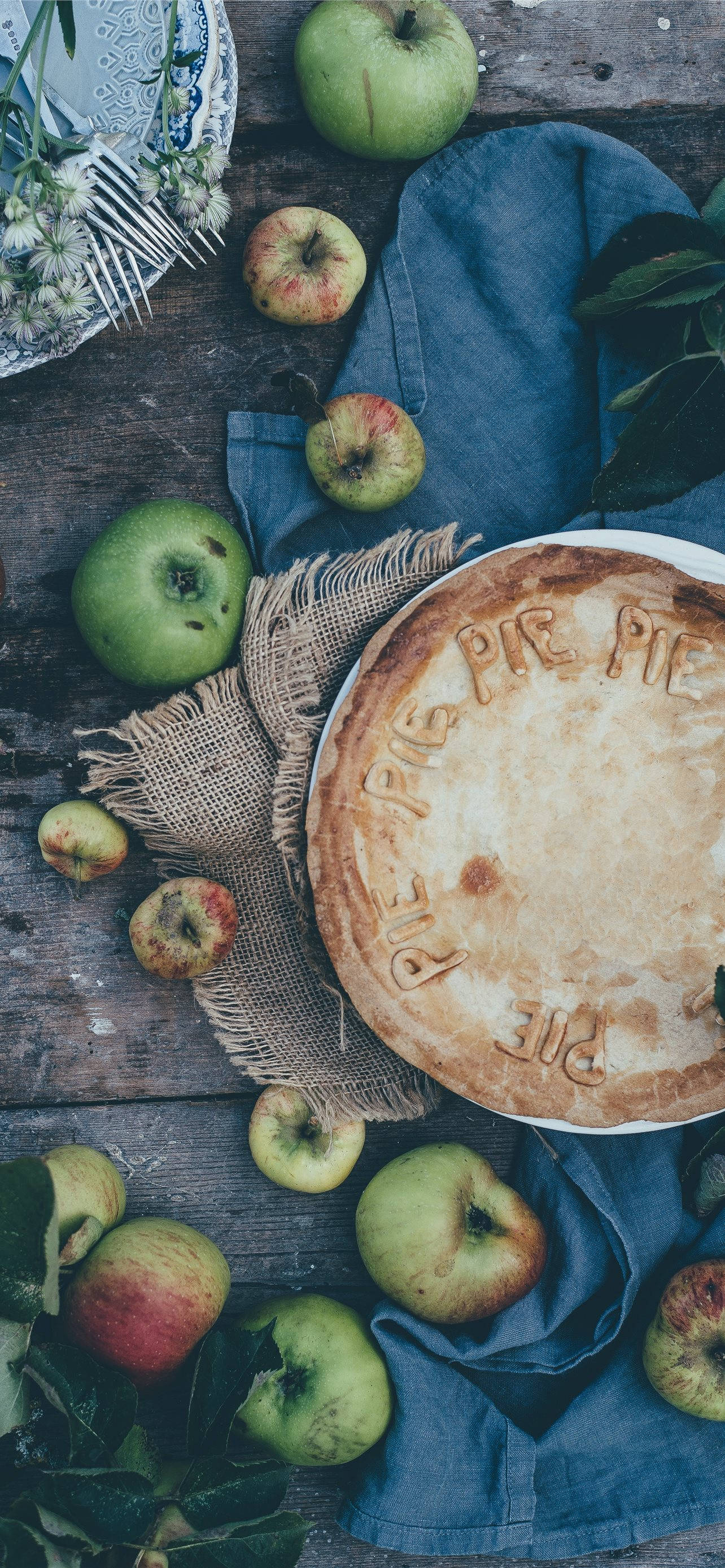 Pas Gebakte Pastei vir Thanksgiving iPhone Muurpapier